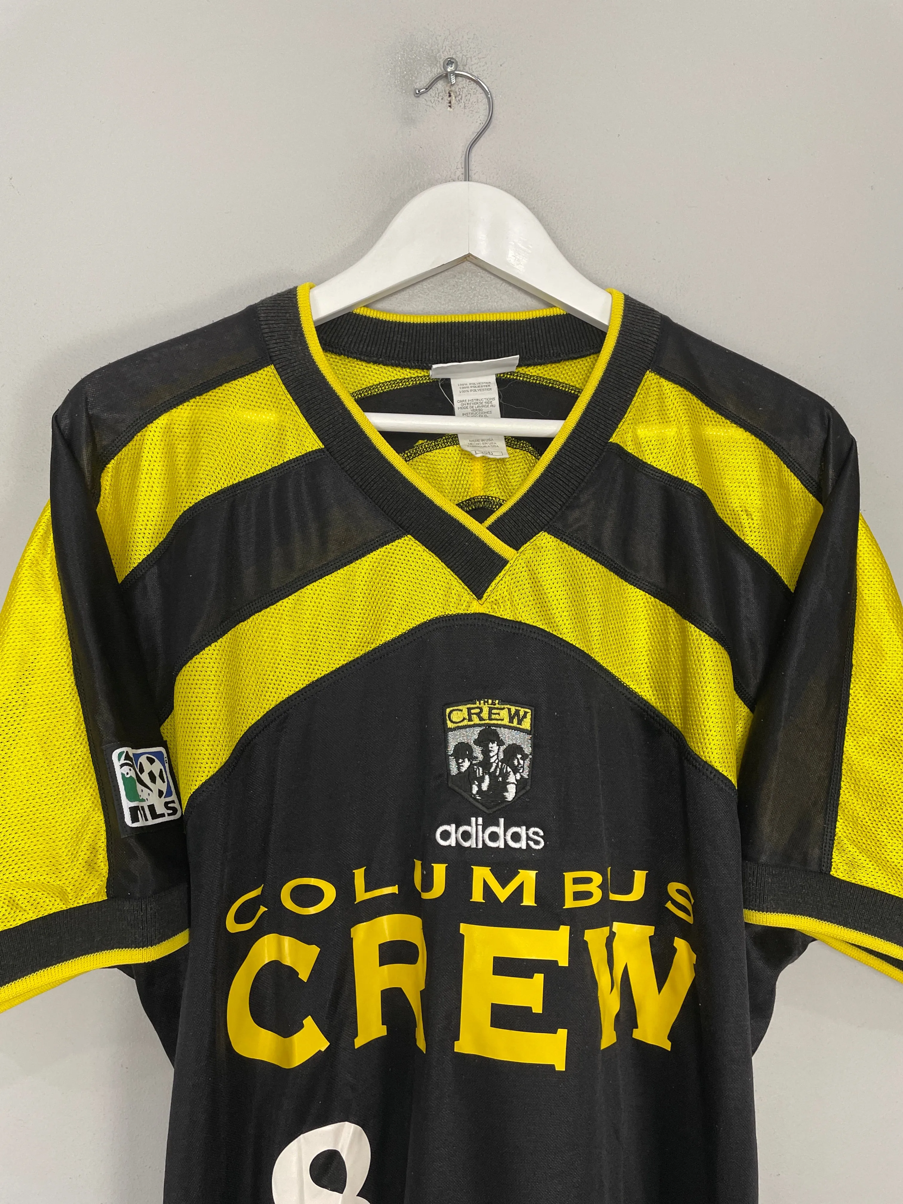 1996 COLOMBUS CREW OUGHTON #8 HOME SHIRT (L) ADIDAS