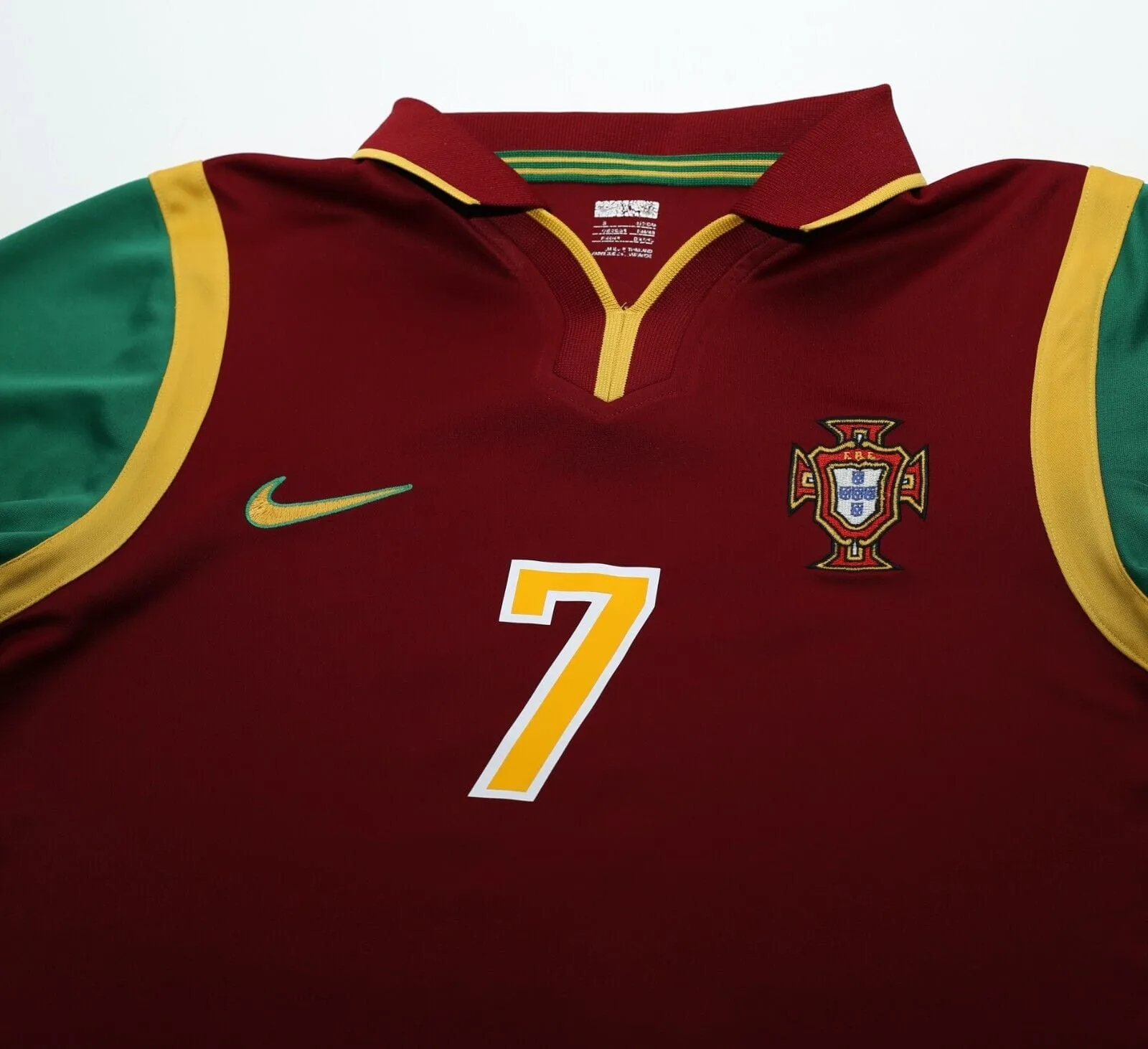 1998/99 FIGO #7 Portugal Vintage Nike Home Football Shirt Jersey (S)