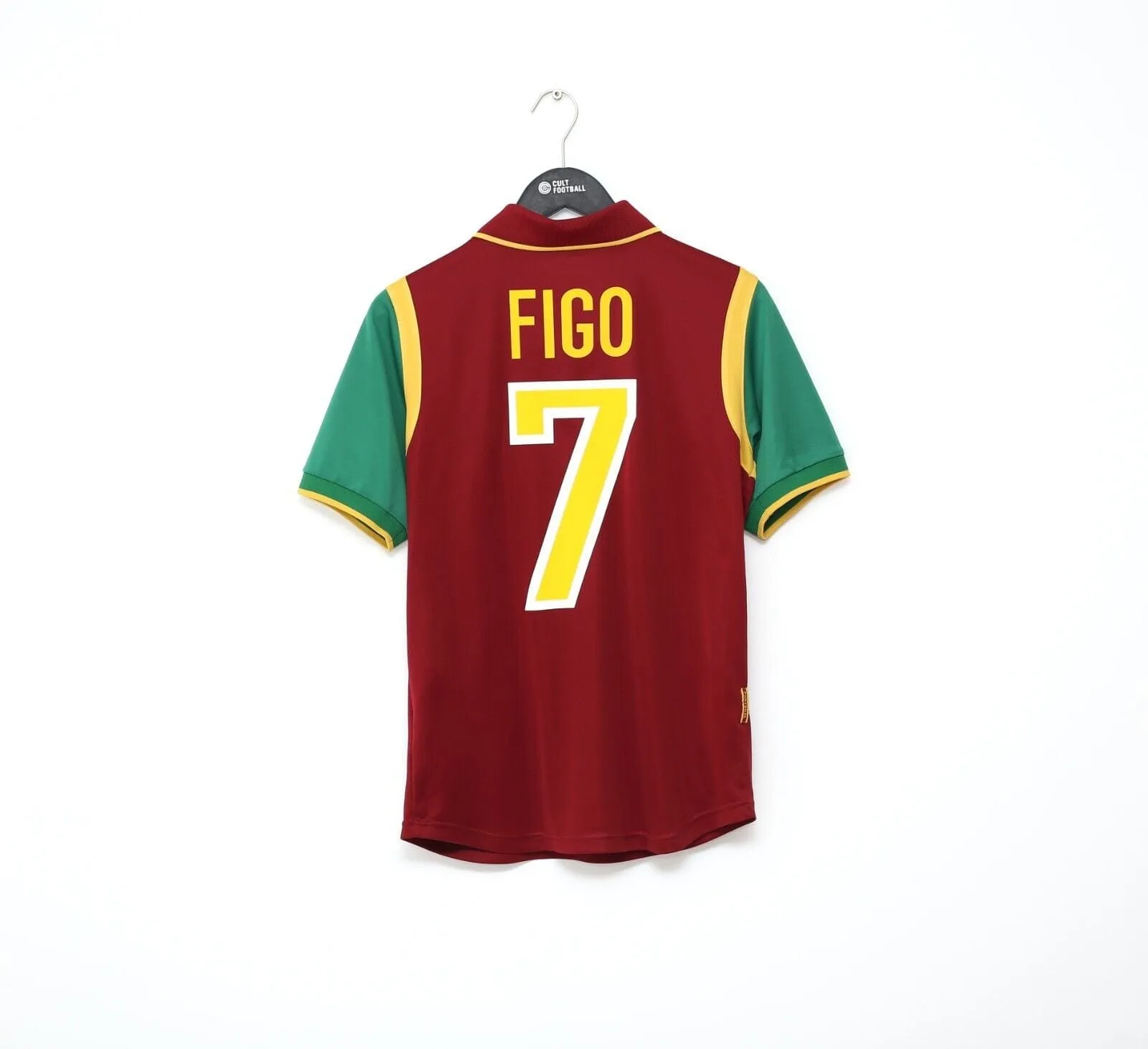 1998/99 FIGO #7 Portugal Vintage Nike Home Football Shirt Jersey (S)