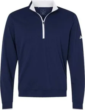 Adidas A2002 Lightweight Quarter-Zip Pullover - Collegiate Navy/ White