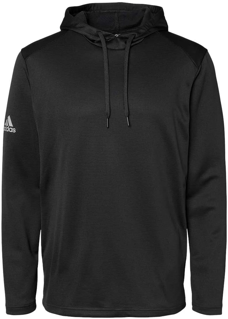 Adidas Textured Mixed Media Hooded Sweatshirt