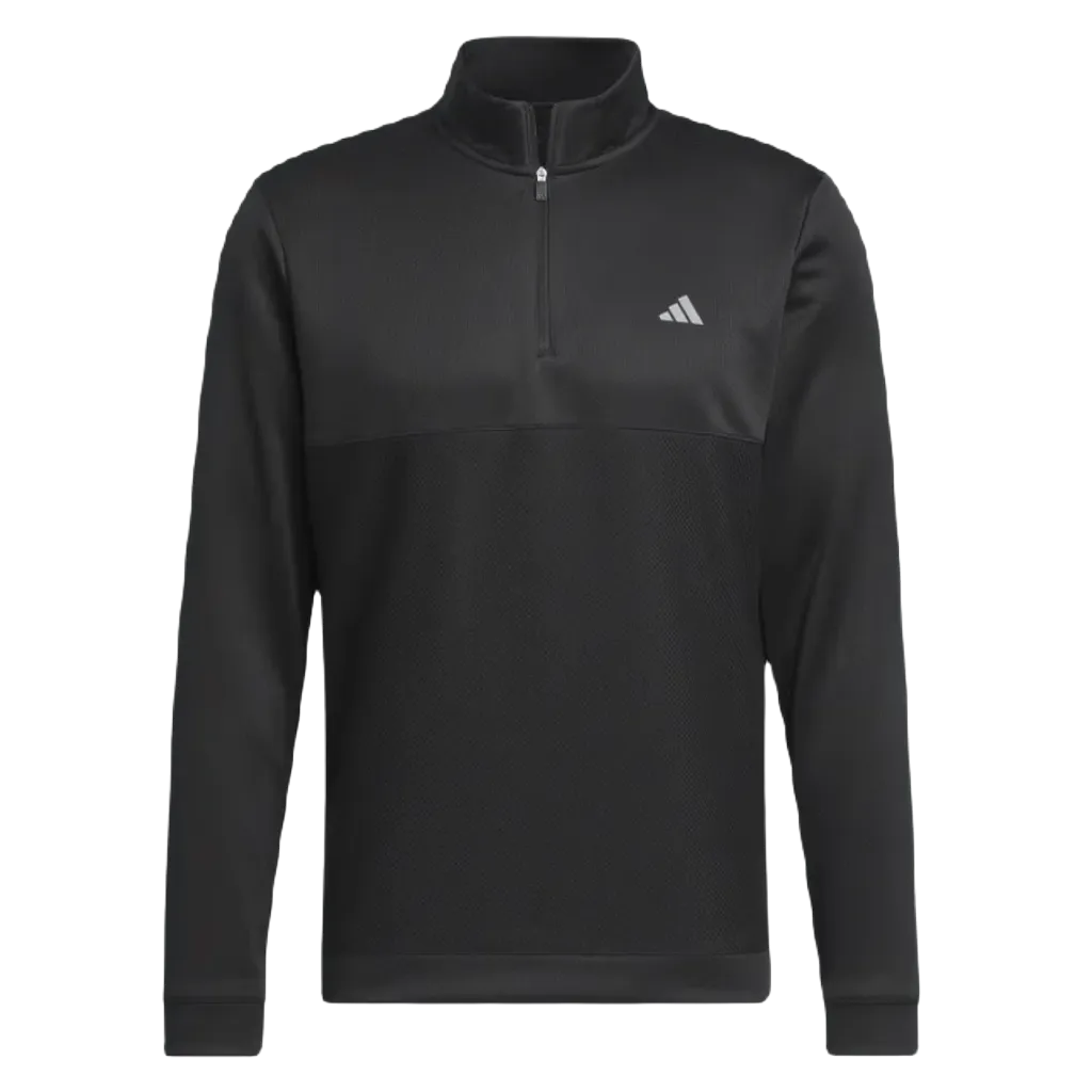 Adidas Ultimate365 Textured Quarter-Zip Top - Black