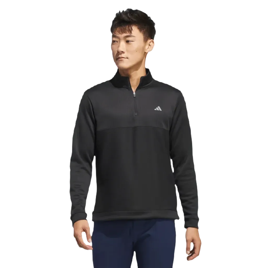 Adidas Ultimate365 Textured Quarter-Zip Top - Black