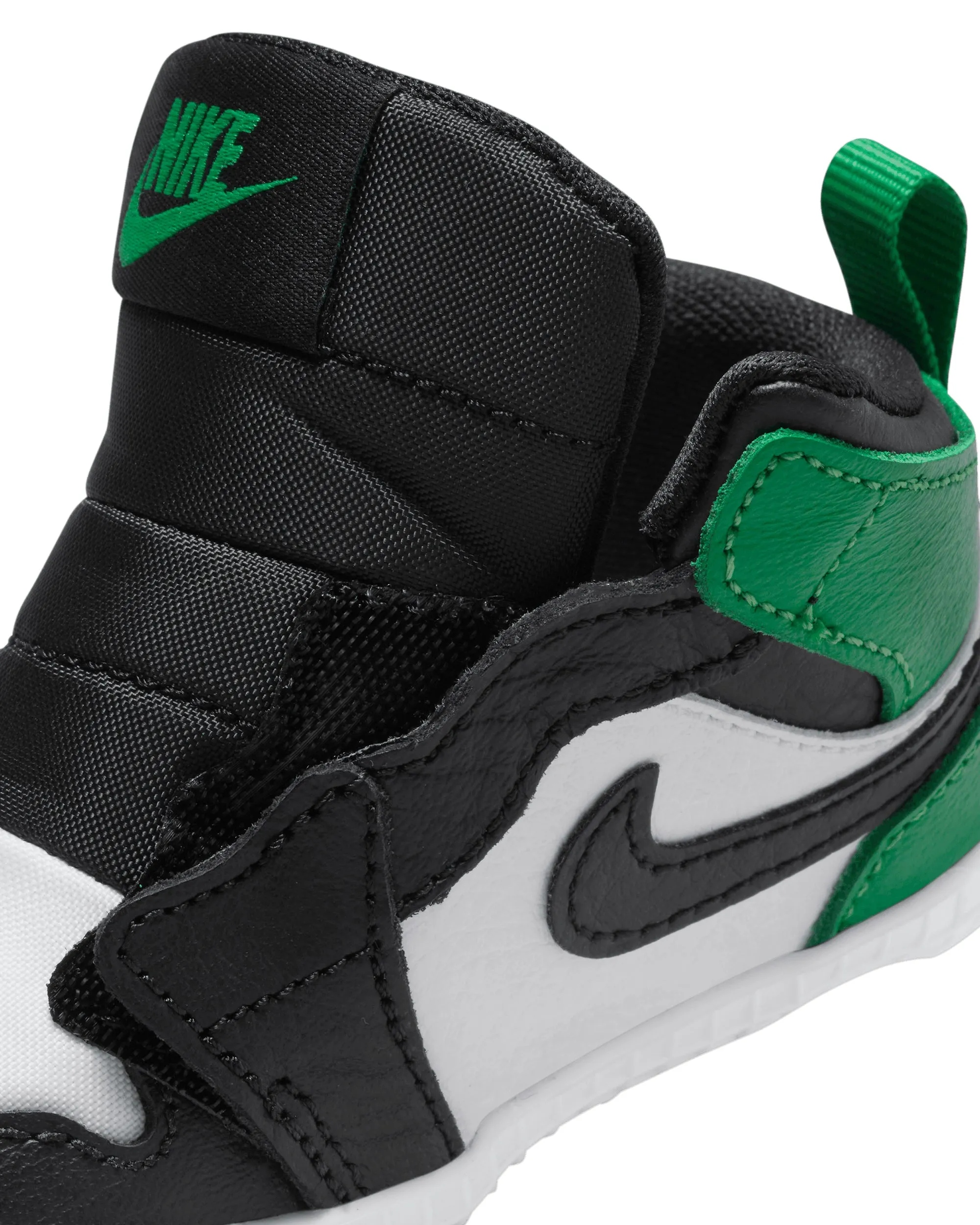 Air Jordan 1 Crib Bootie - Black / Lucky Green / White