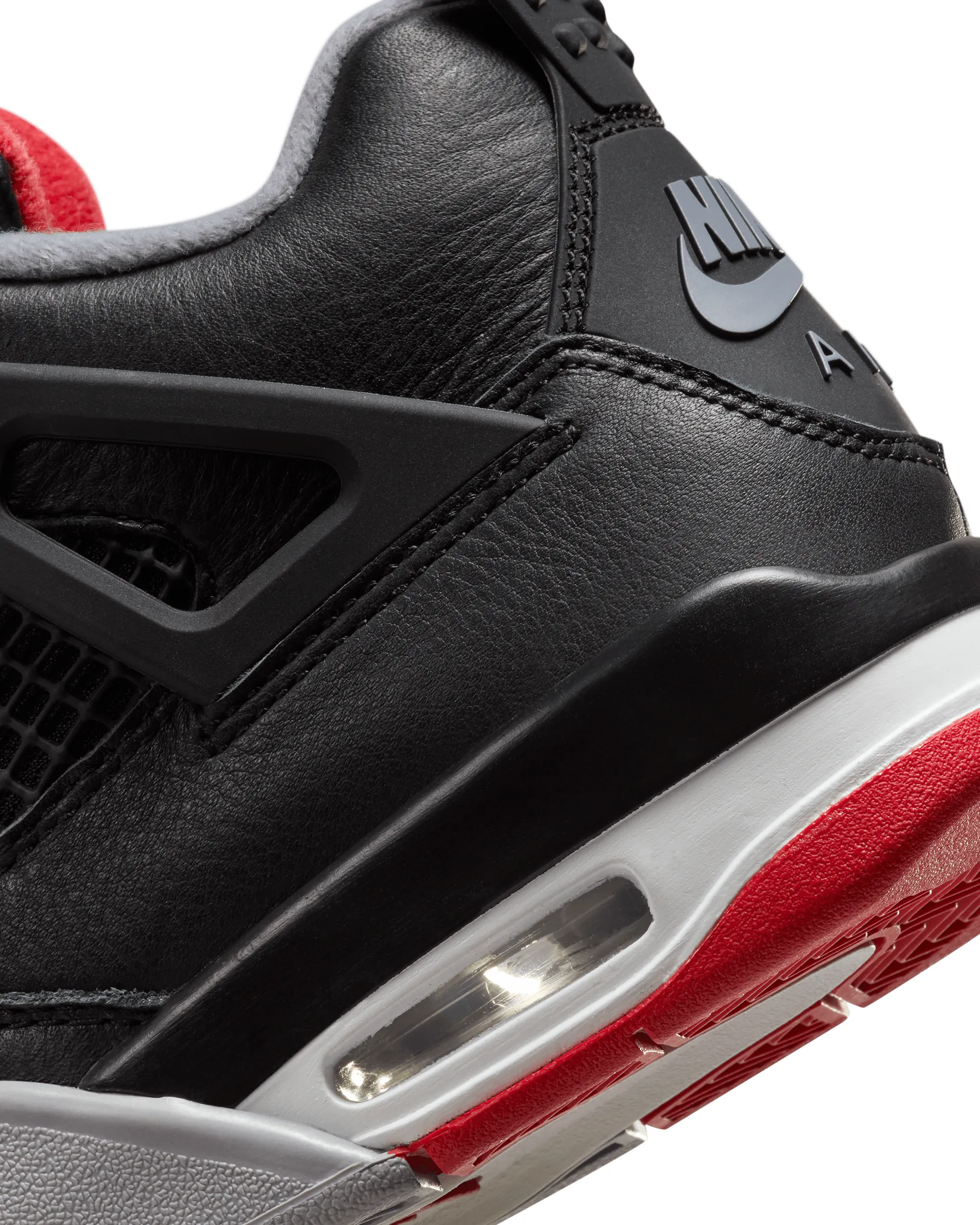 Air Jordan 4 Retro "Bred Reimagined" (GS) - Black / Fire Red / Grey / White