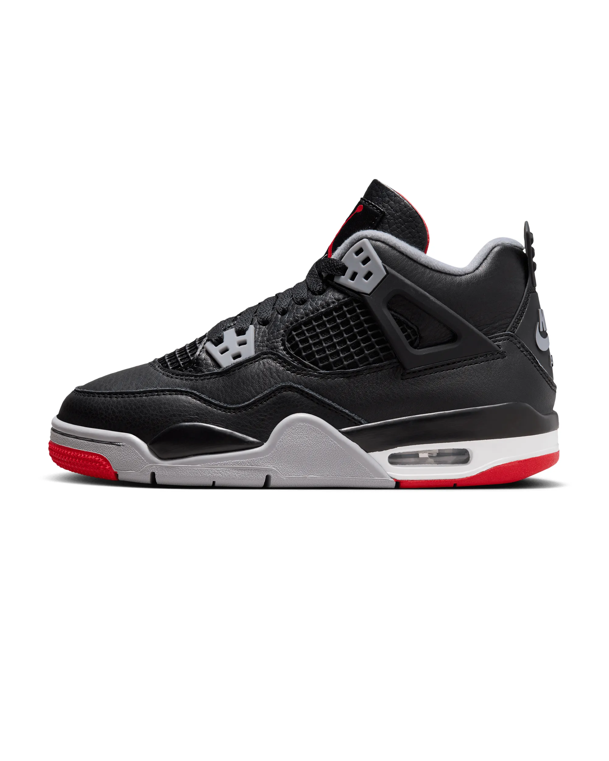 Air Jordan 4 Retro "Bred Reimagined" (GS) - Black / Fire Red / Grey / White