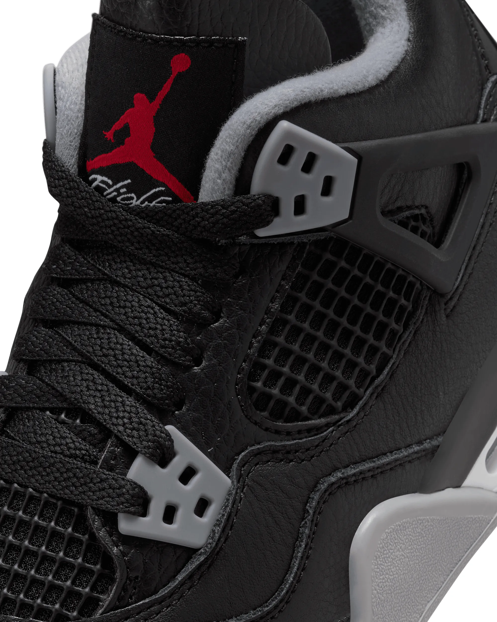 Air Jordan 4 Retro "Bred Reimagined" (GS) - Black / Fire Red / Grey / White