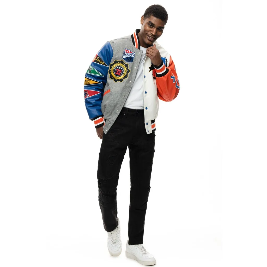 All Star Varsity Jacket - Royal White