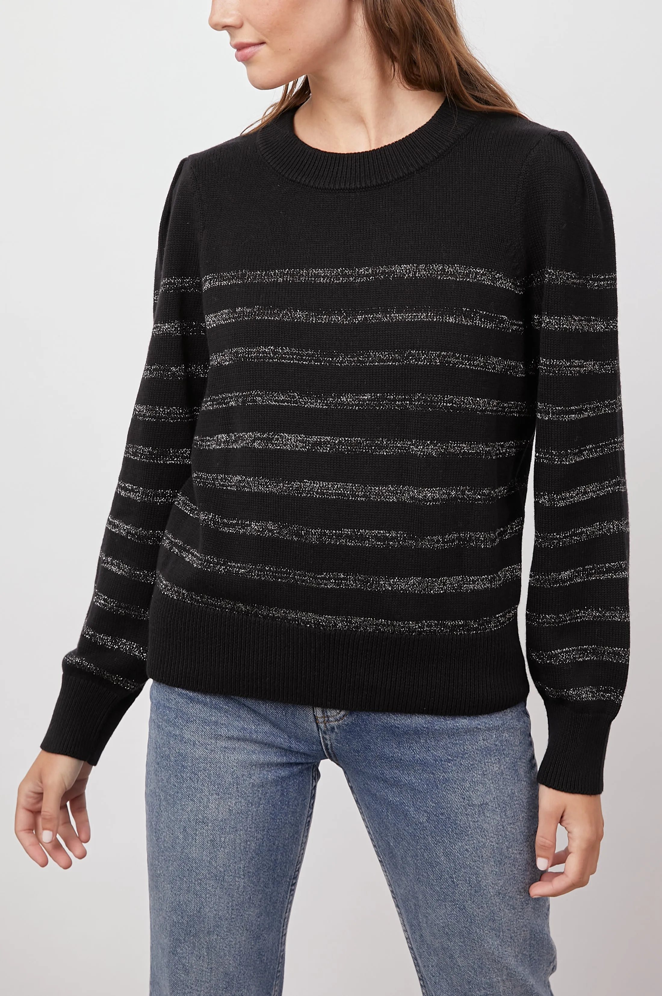 ALLEGRA SWEATER - BLACK METALLIC