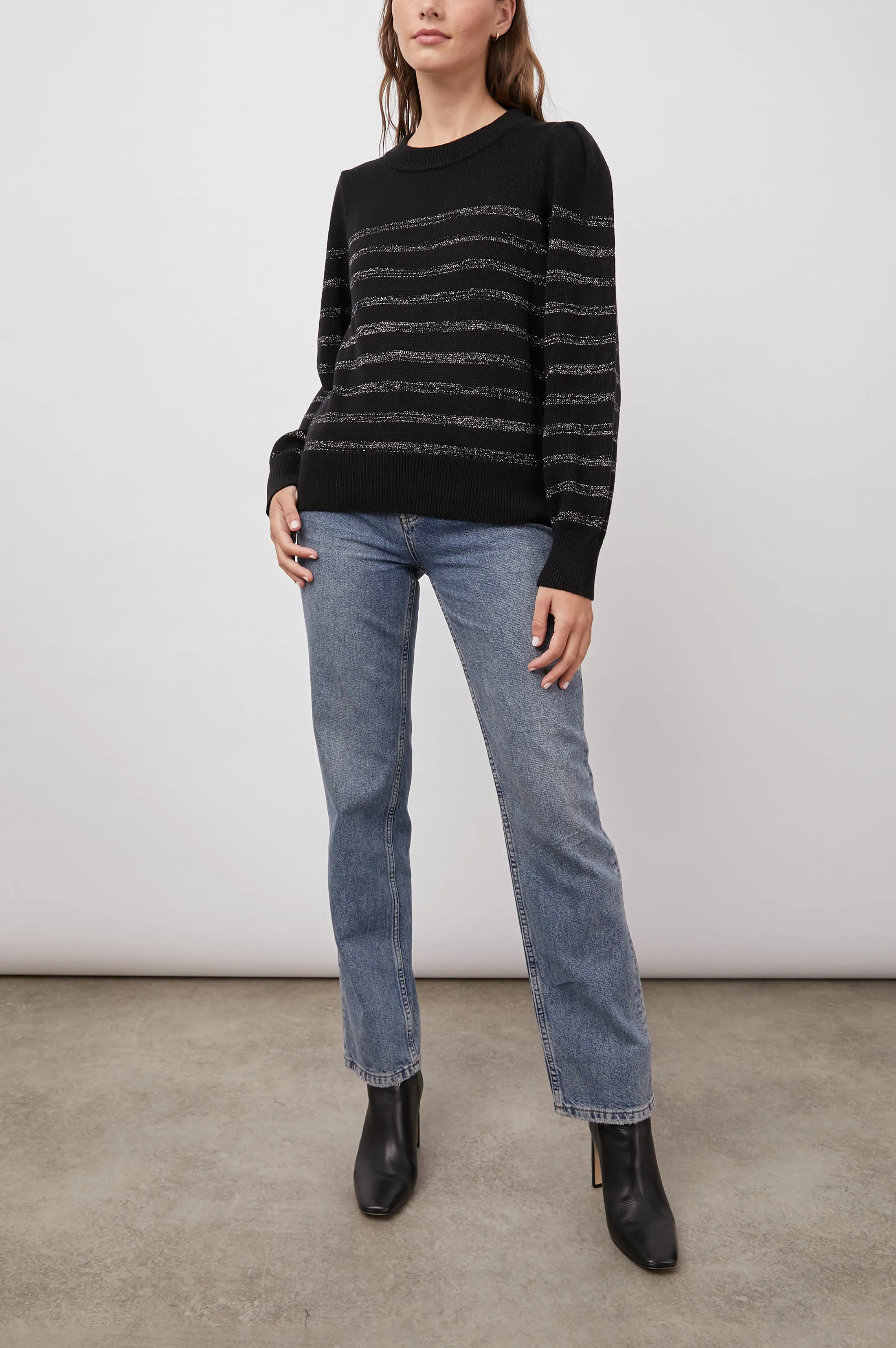 ALLEGRA SWEATER - BLACK METALLIC