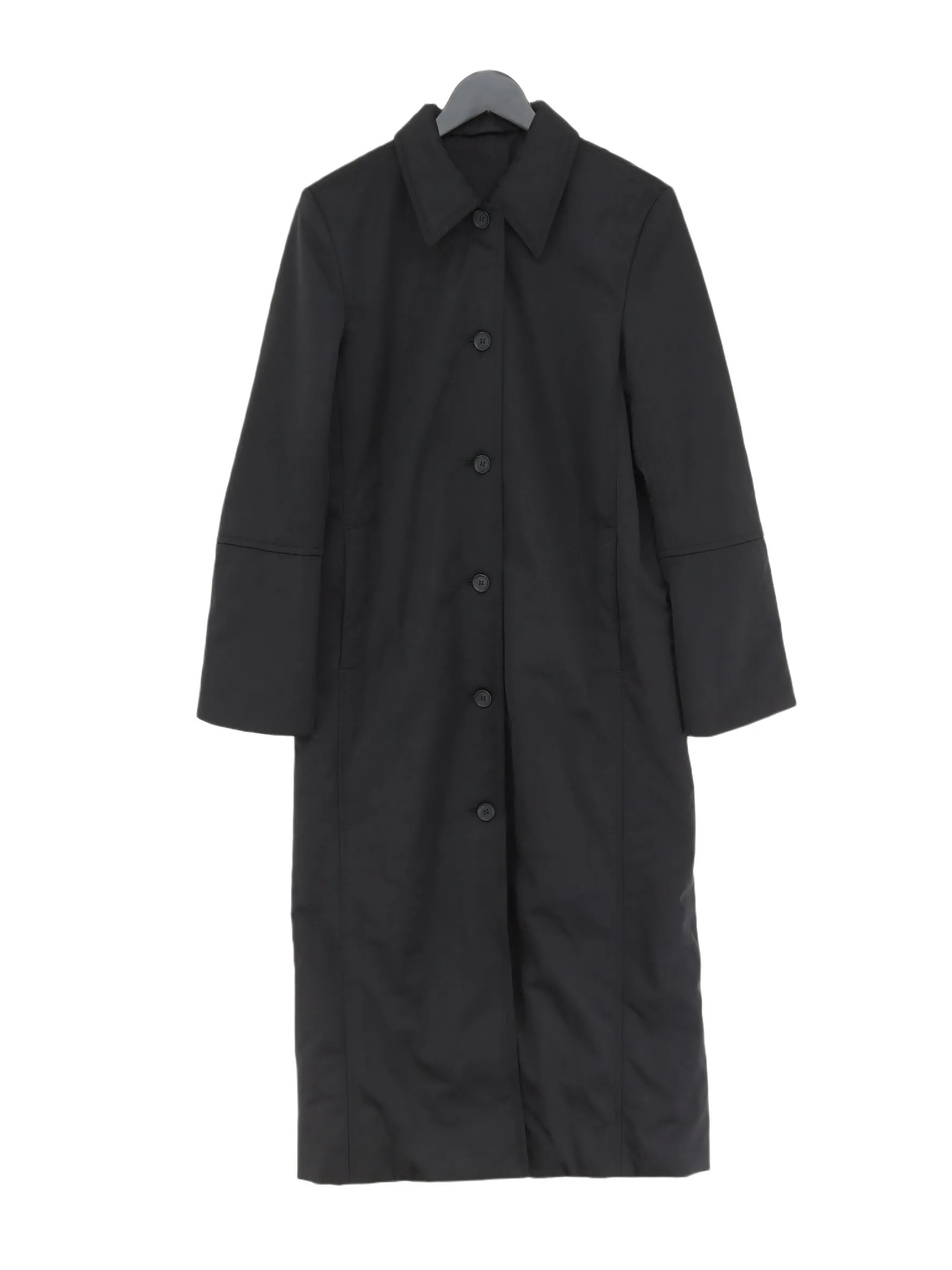 & Other Stories Women's Coat UK 10 Black Polyester with Viscose