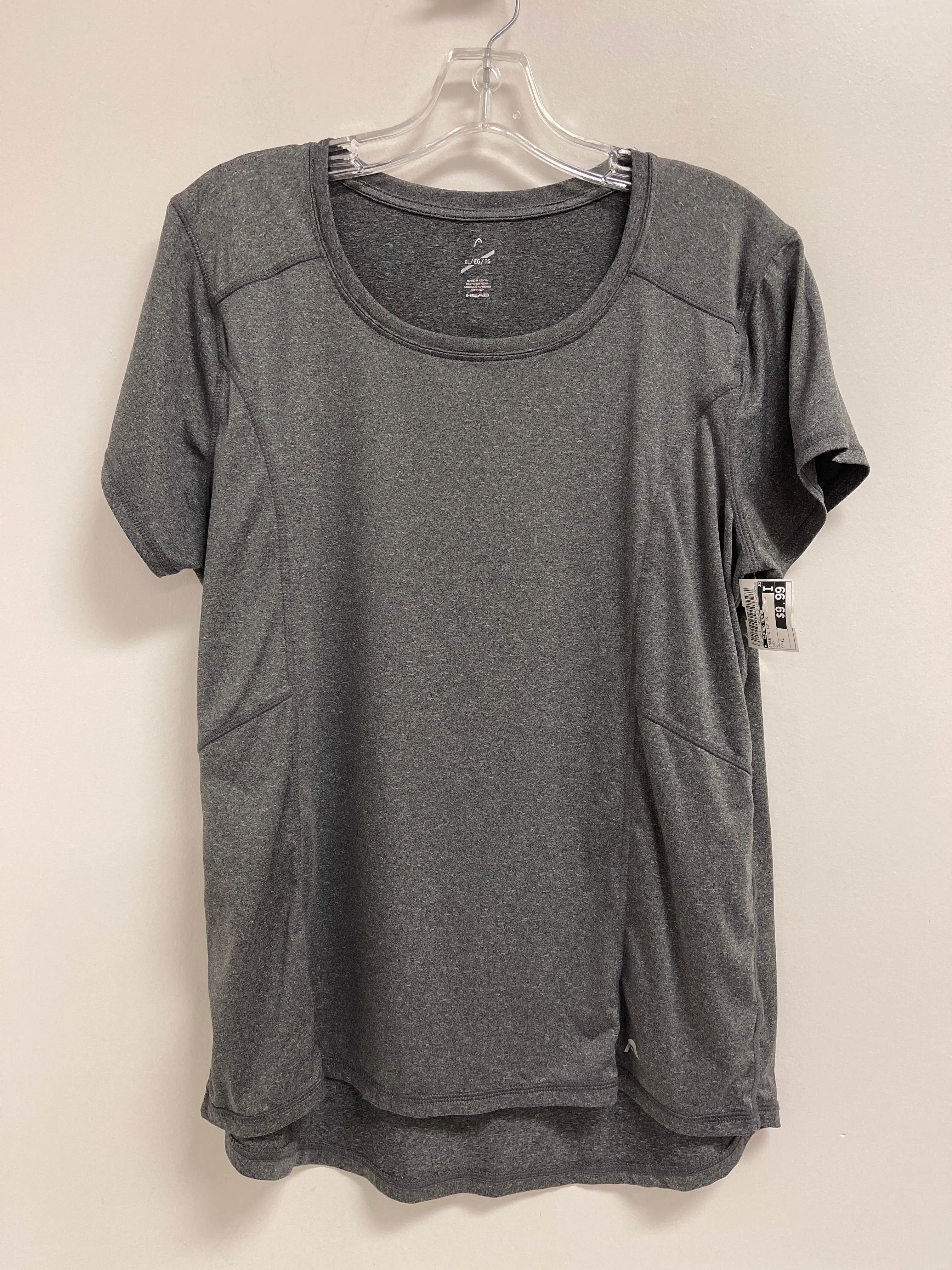 Athletic Top Short Sleeve By Clothes Mentor In Grey, Size: Xl