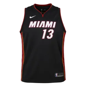 Bam Adebayo Nike Kids Icon Black Replica Jersey