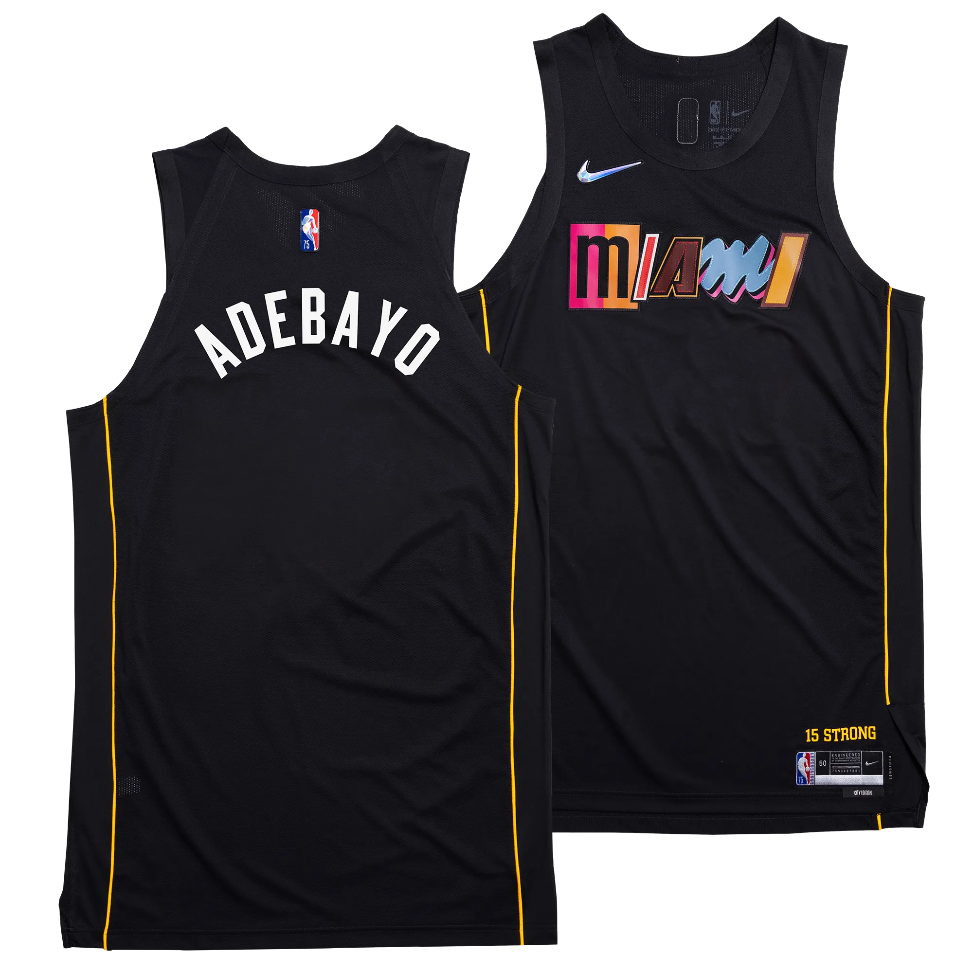 Bam Adebayo Nike Miami HEAT Mashup Youth Swingman Jersey - Custom Number Style