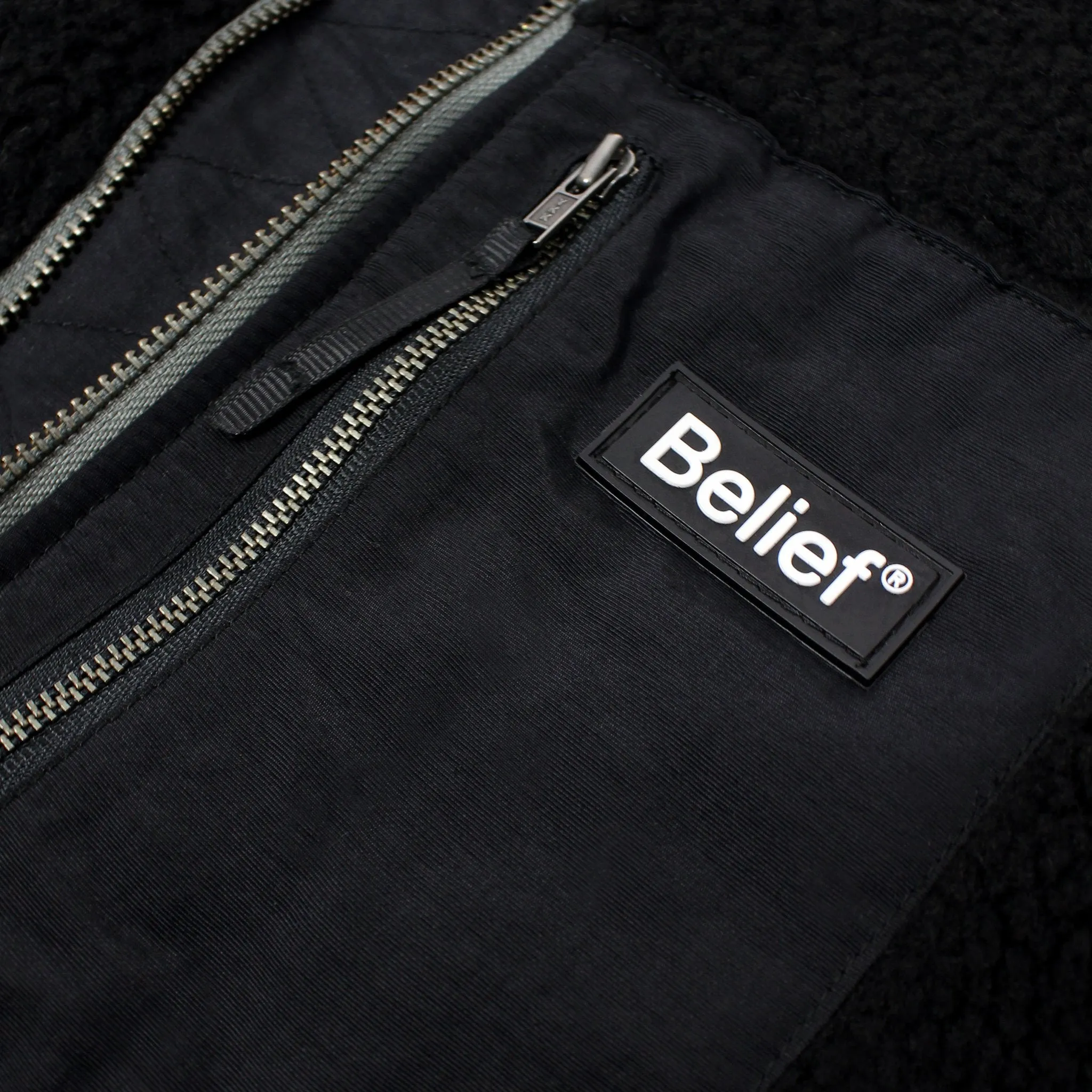 Belief NYC Arctic Zip Fleece Jacket Black