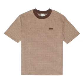 bound Shaped Jacquard Tee - Brown