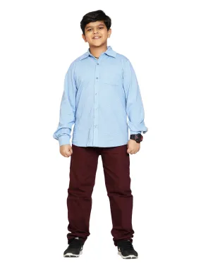 Boys Jacquard Knit Shirt & Basic 5 Pkt Casual Pant Set