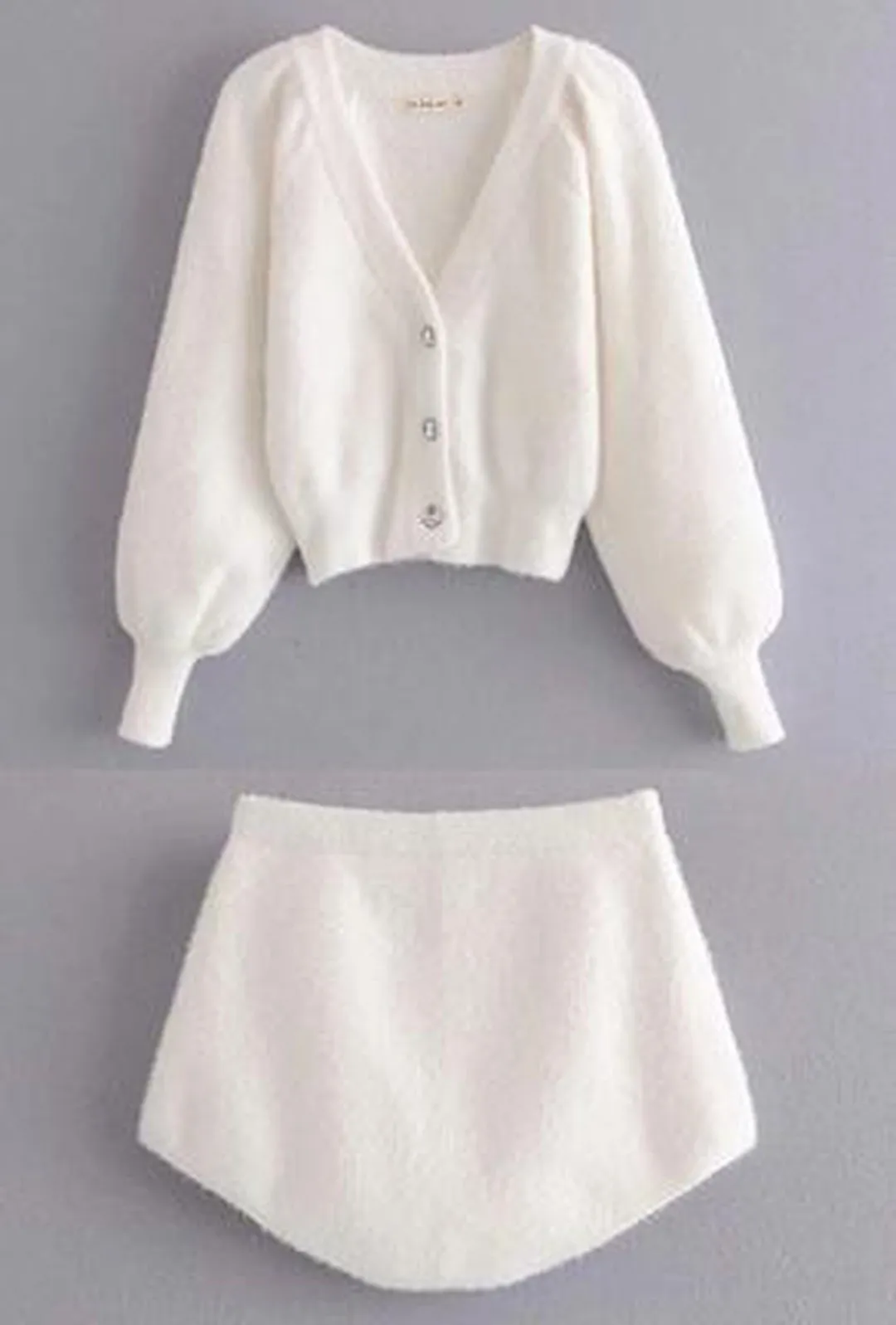 BRIANA - FLUFFY 3 PIECE SWEATER SET