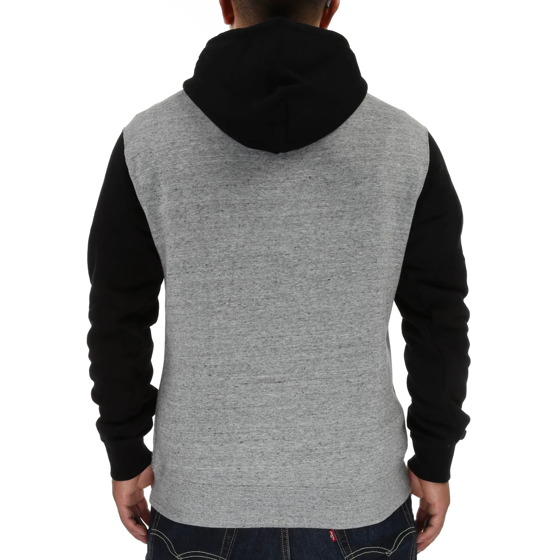 Brixton Native Hooded Fleece - Heather Grey/Black