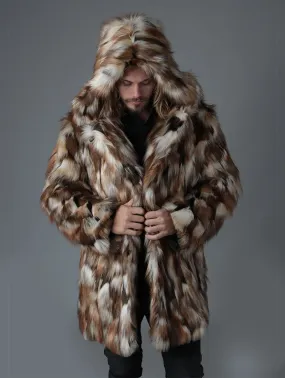 Brown Rabbit Faux Fur Coat SpiritHood