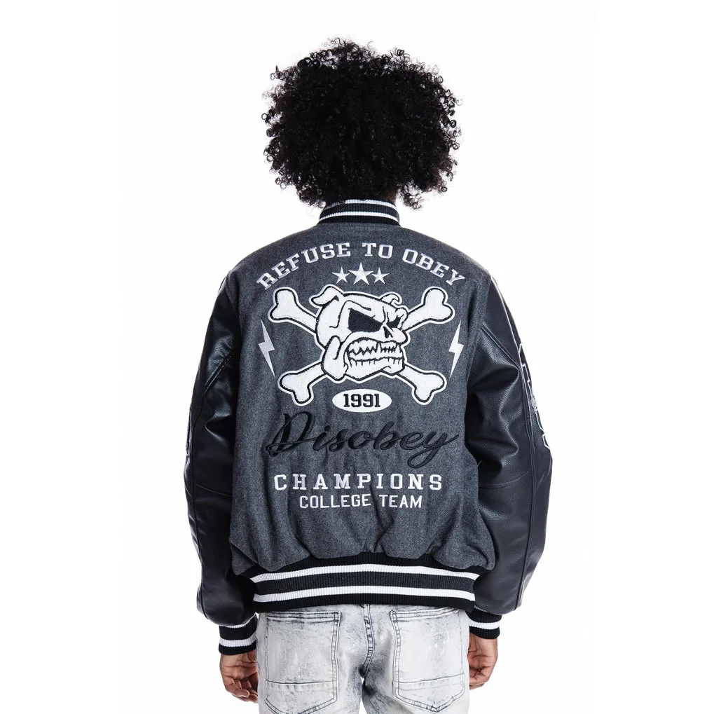 Bulldog Varsity Jacket - Grey