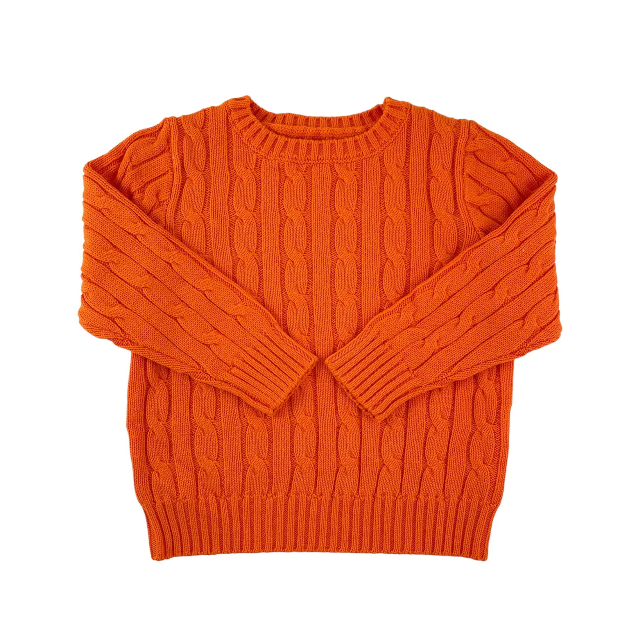 Cable Crewneck Knit Sweater 100% Cotton