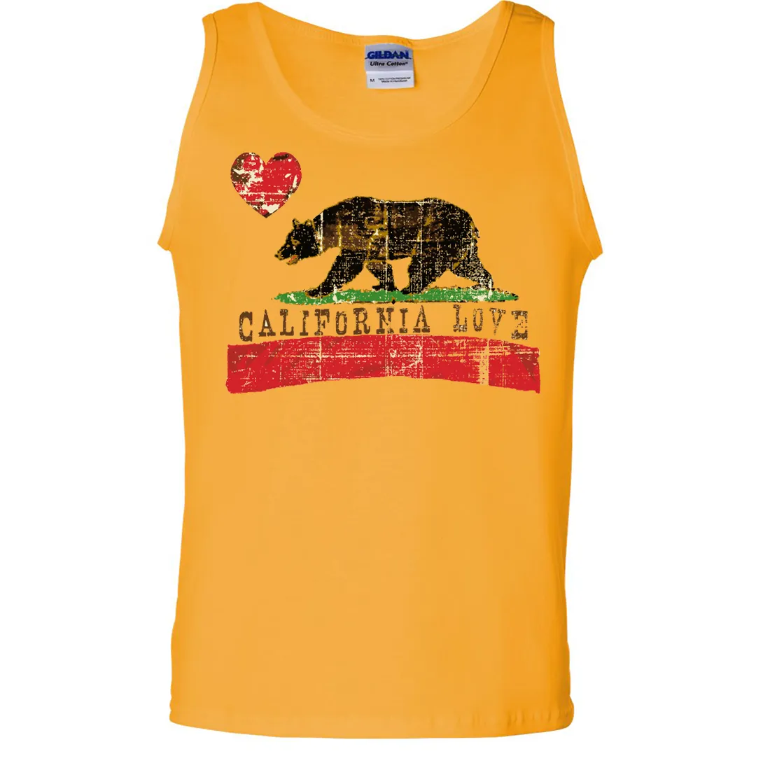 California Love Distressed Asst Colors Tank Top