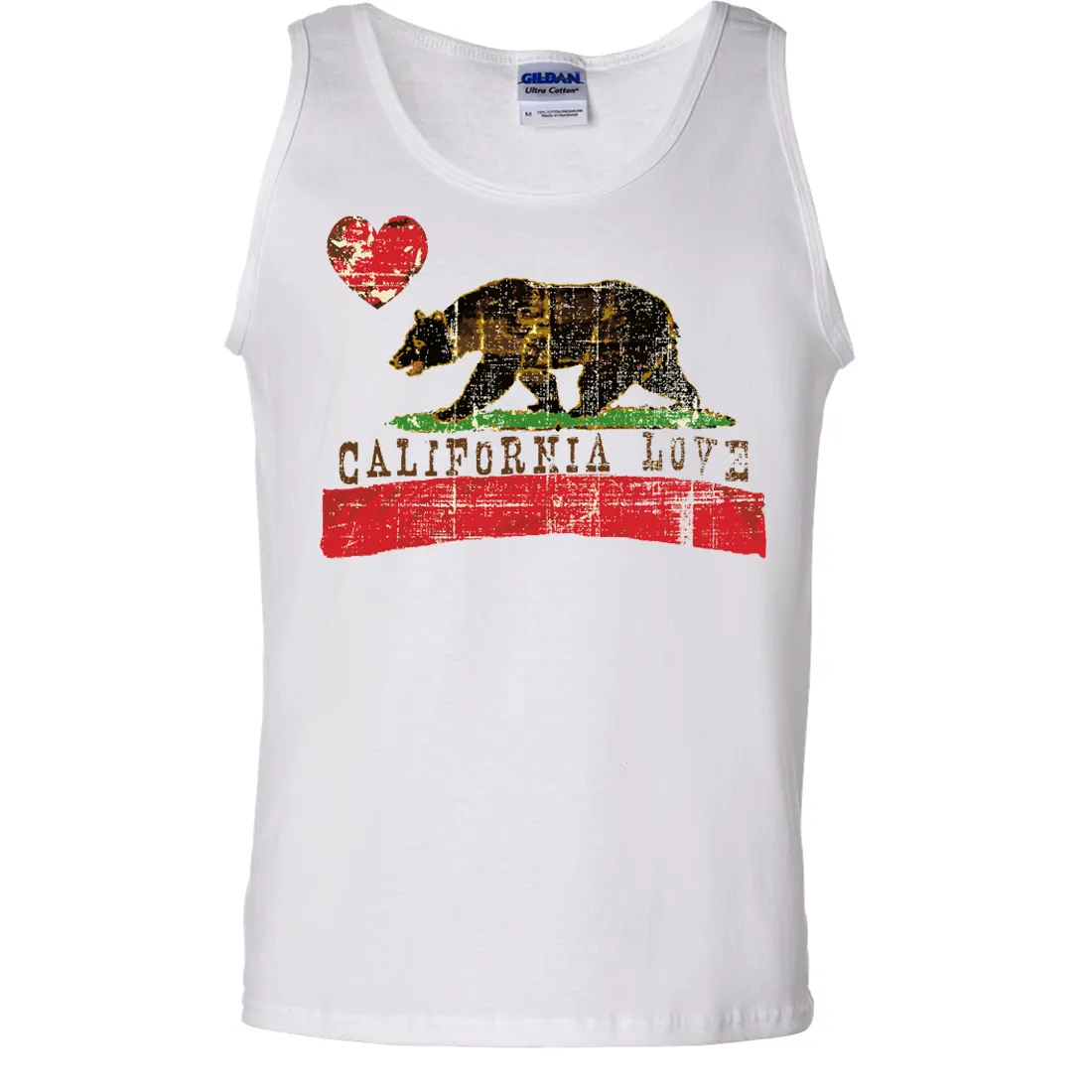 California Love Distressed Asst Colors Tank Top