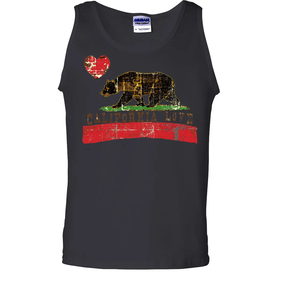 California Love Distressed Asst Colors Tank Top