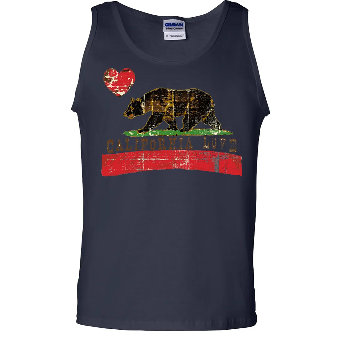 California Love Distressed Asst Colors Tank Top