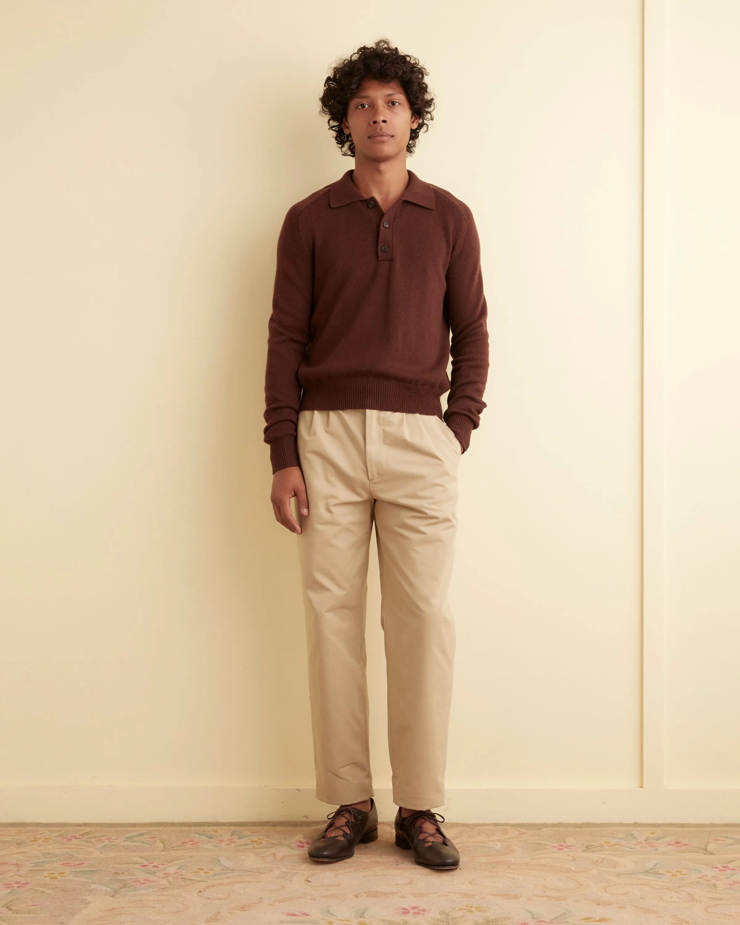 Cashmere Polo - Cinnabar