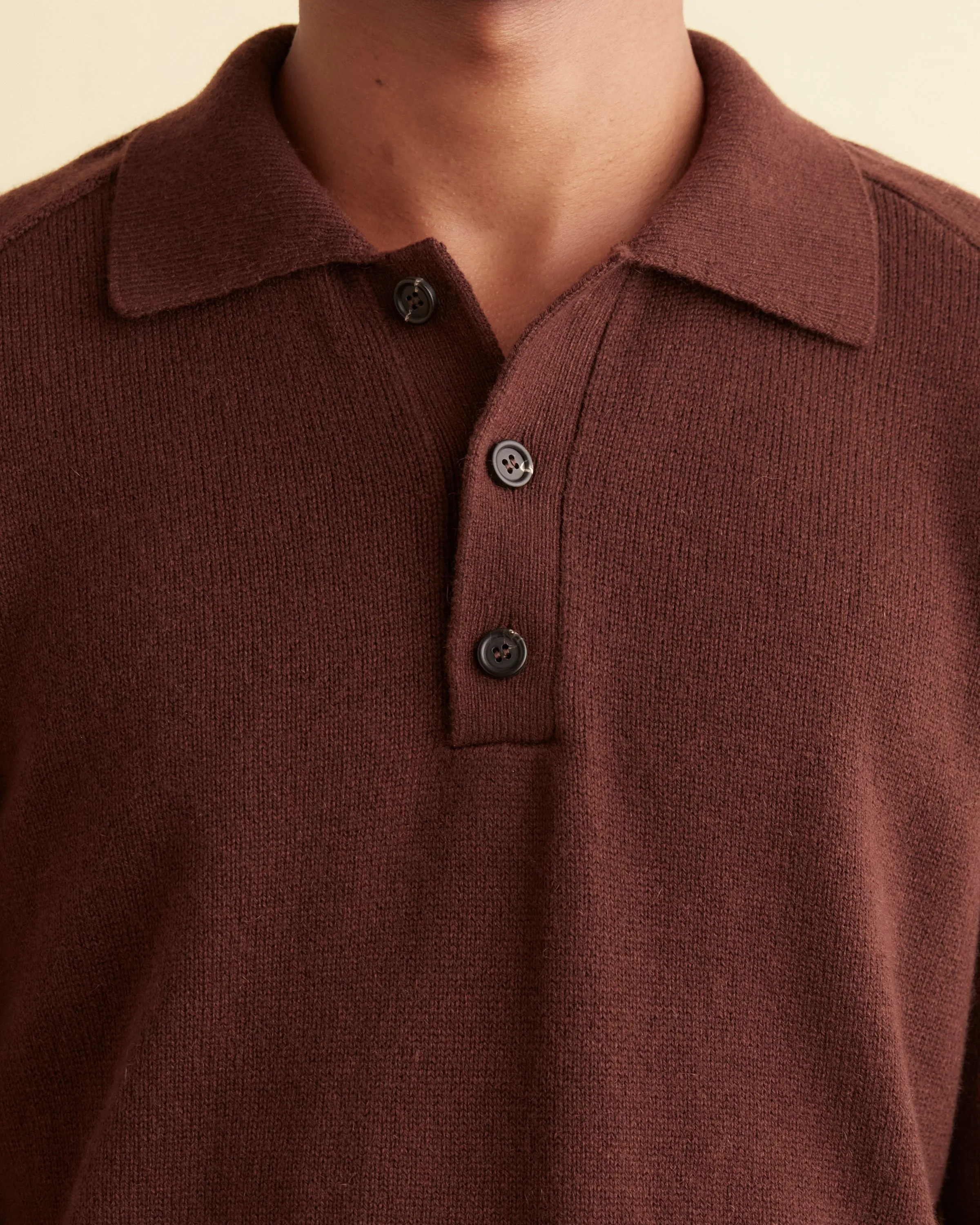 Cashmere Polo - Cinnabar