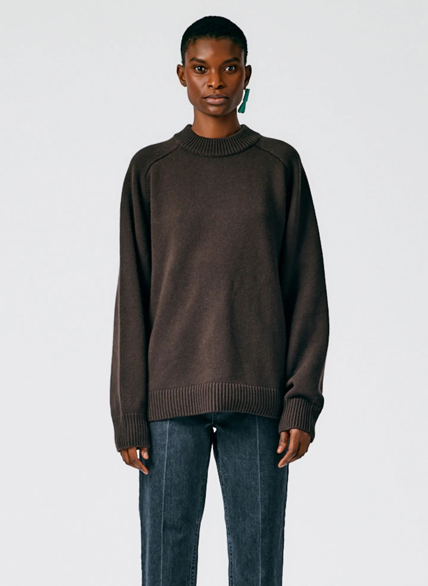 Cashmere Sweater Crewneck Oversized Pullover