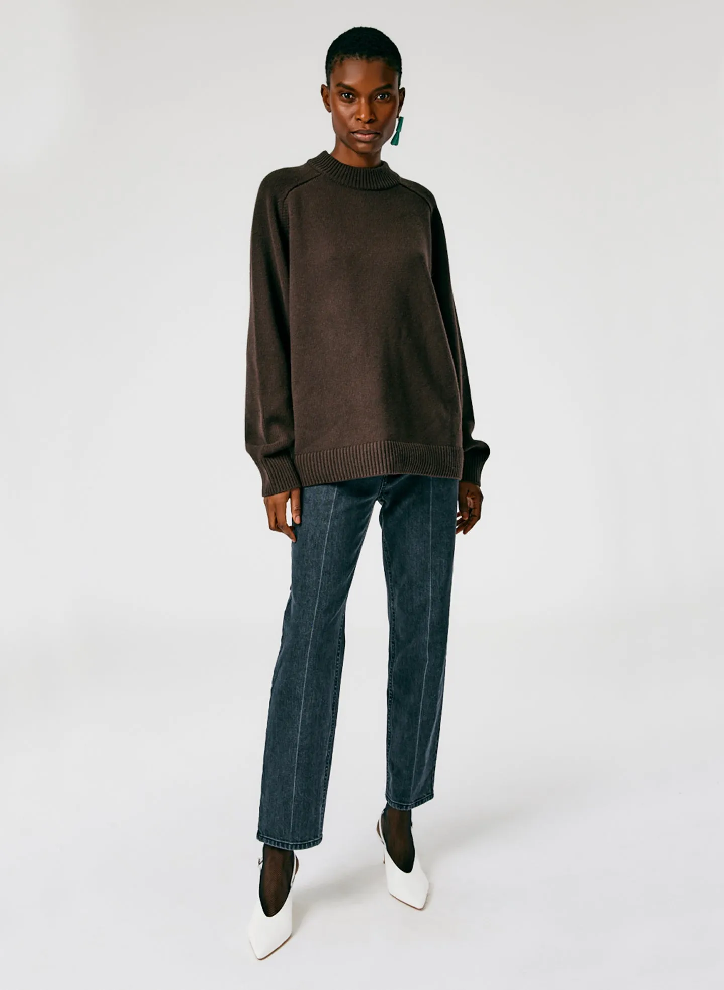 Cashmere Sweater Crewneck Oversized Pullover