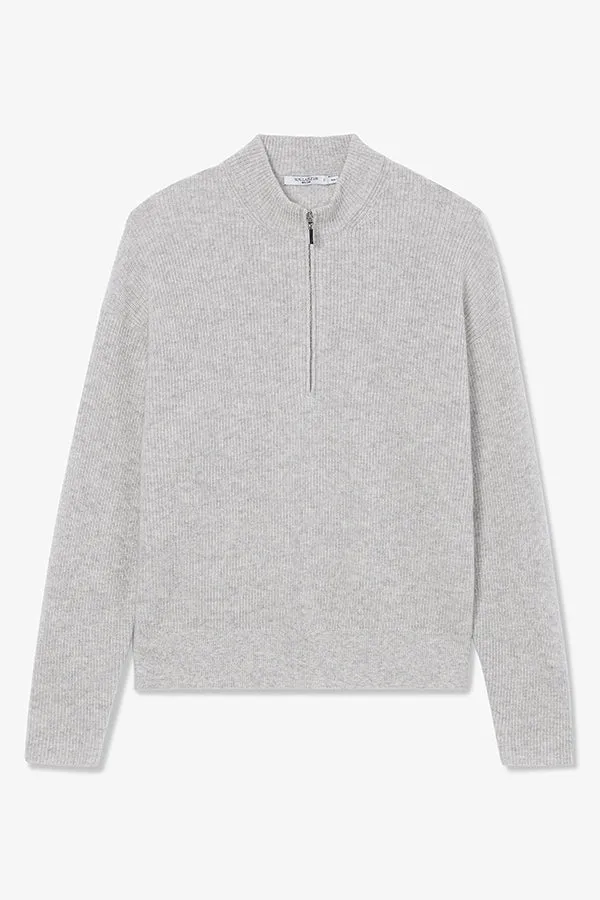 Cece Sweater - Cashmere :: Light Heather Gray