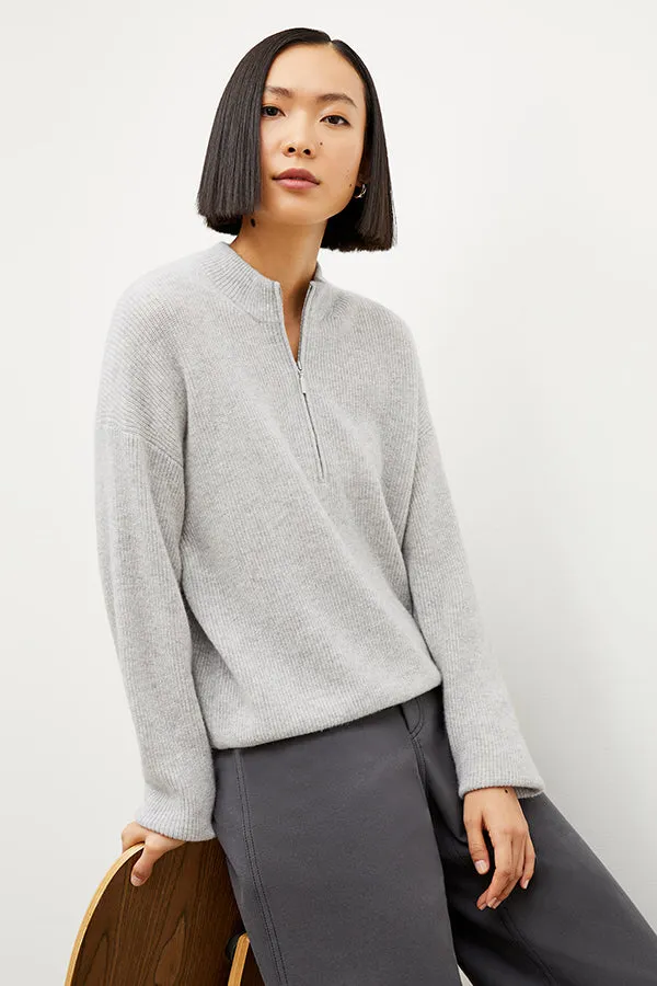 Cece Sweater - Cashmere :: Light Heather Gray