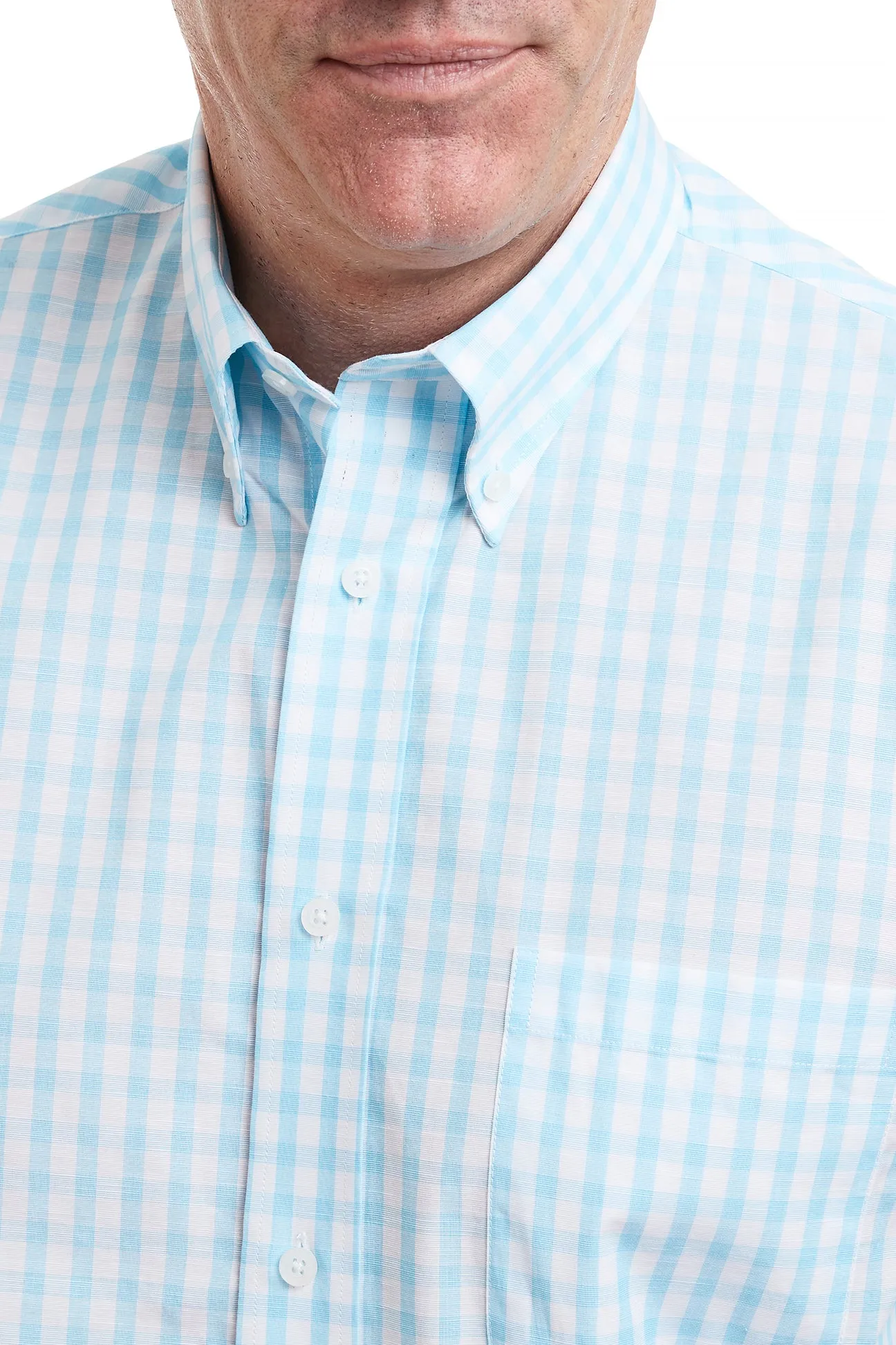 Chase Shirt Aqua Beach Gingham