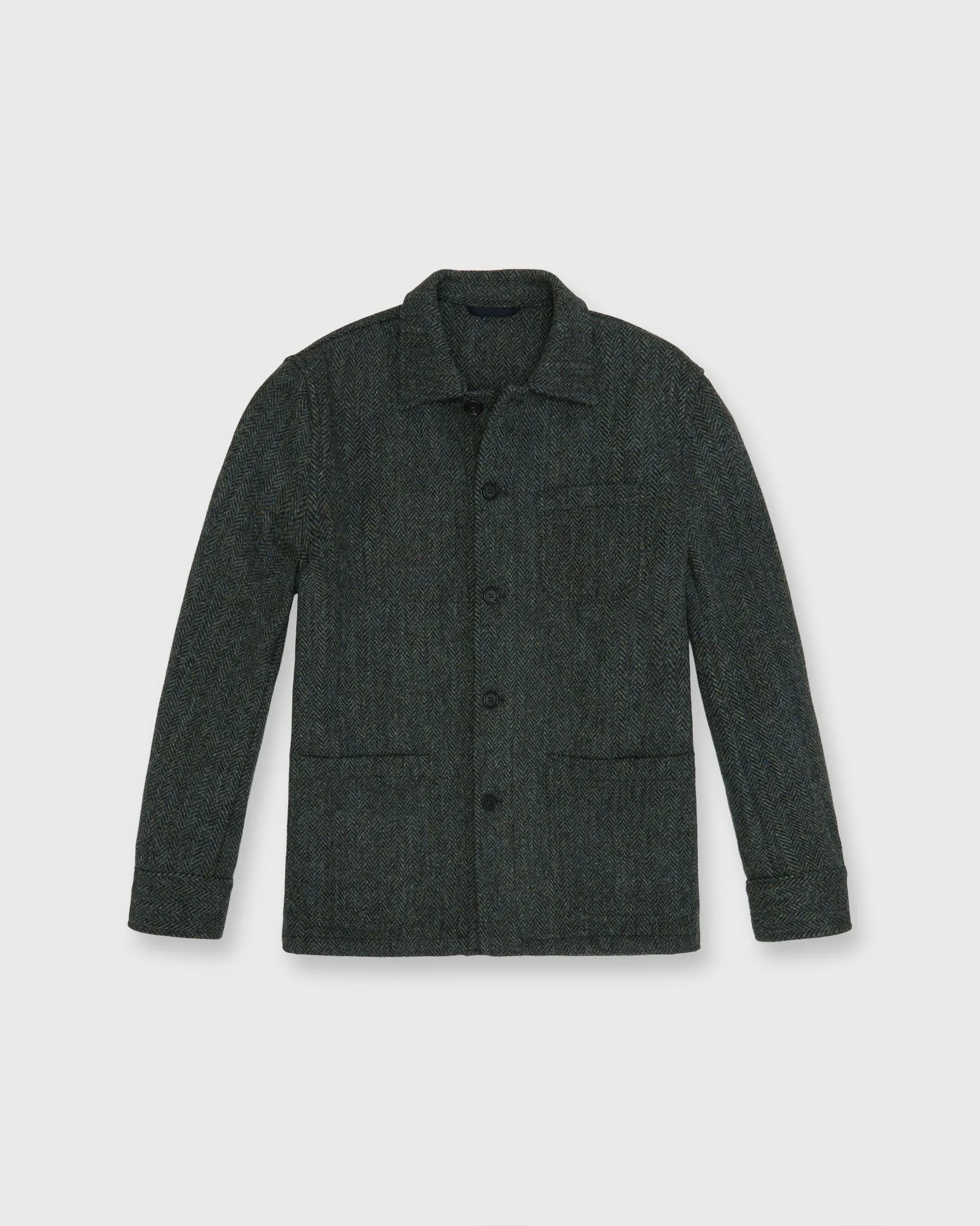 Chore Jacket in Loch Herringbone Harris Tweed