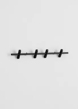 Coat Rack With 4 Movable Pegs | Black | by Moebe