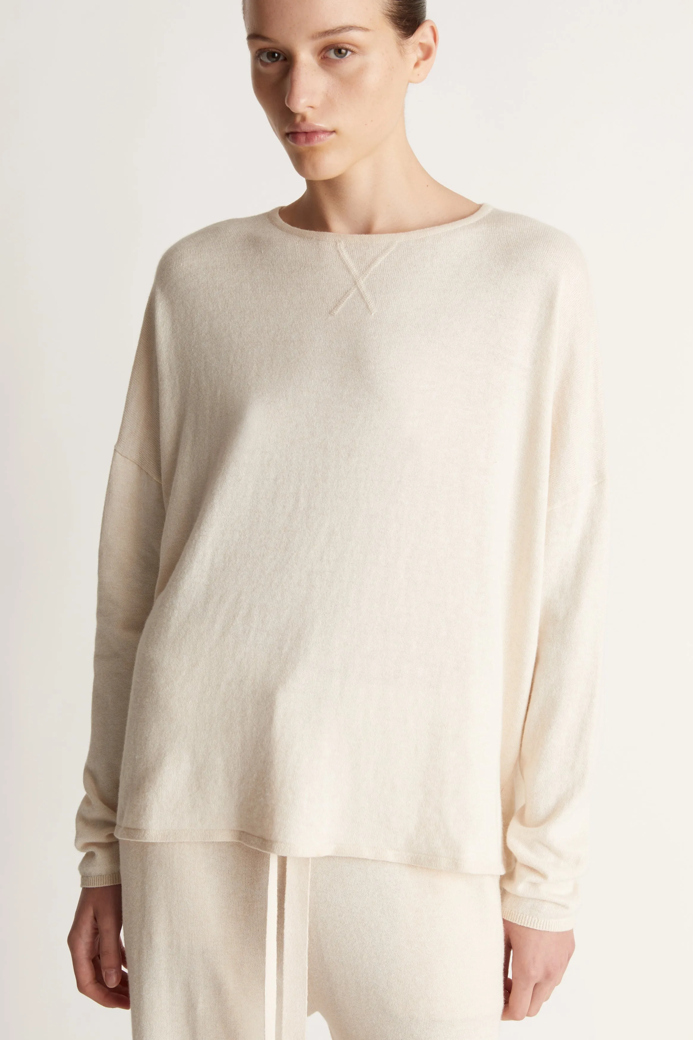 Cotton Cashmere LS Boxy Knit