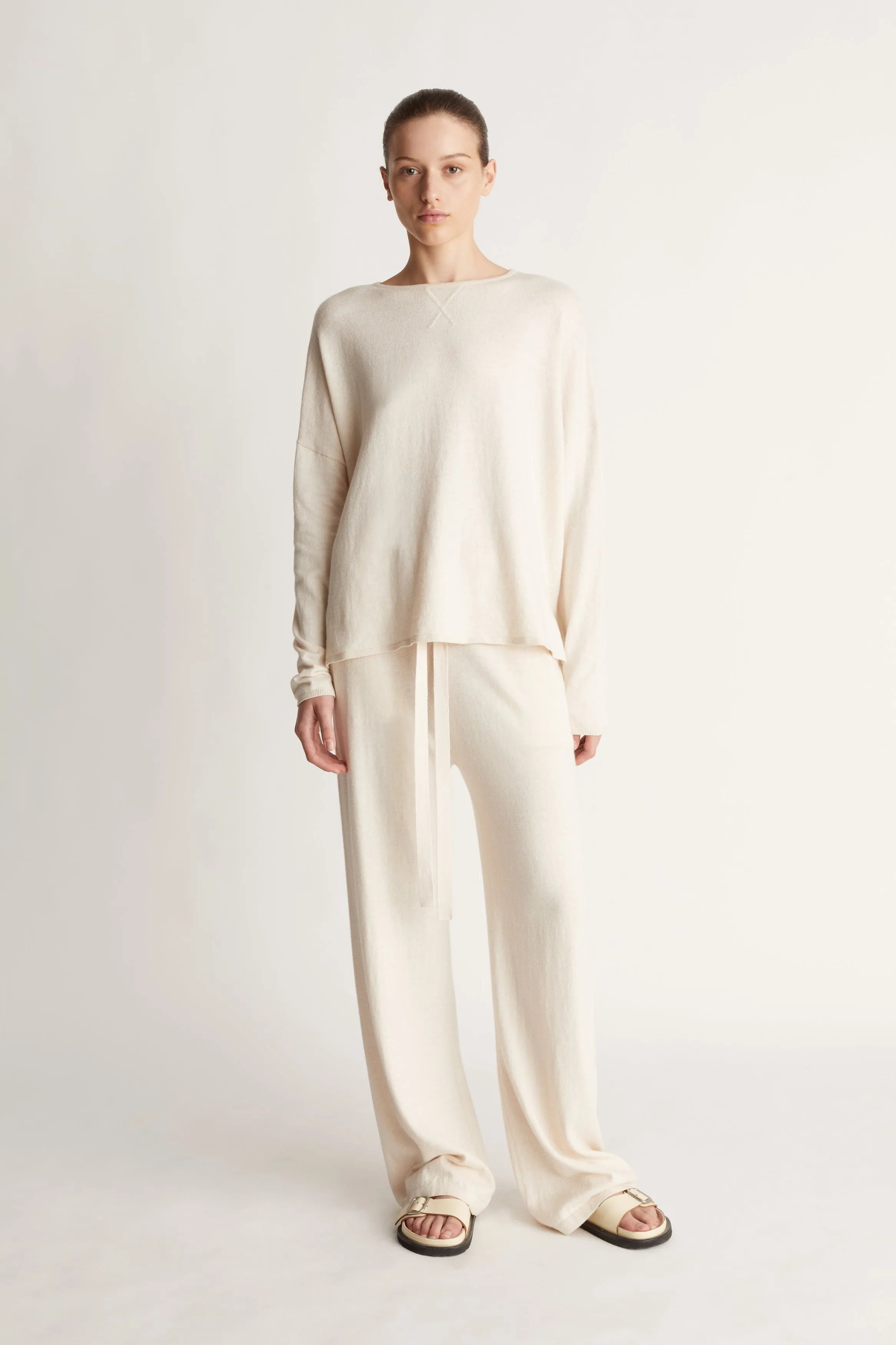 Cotton Cashmere LS Boxy Knit