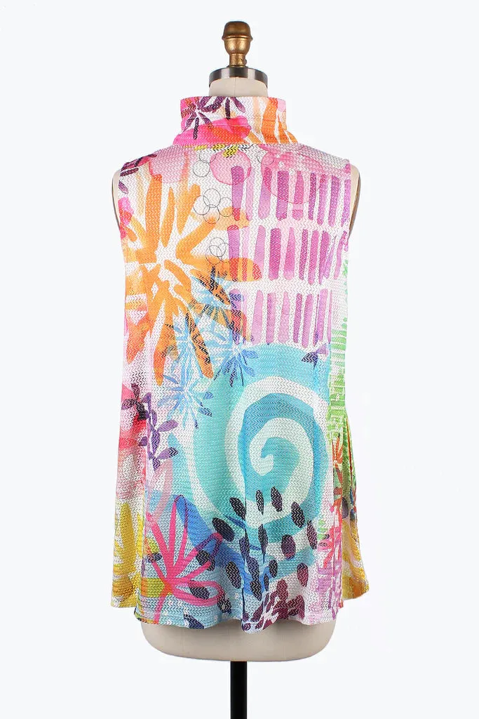 Damee Watercolor Flower Vest 3190-PNK