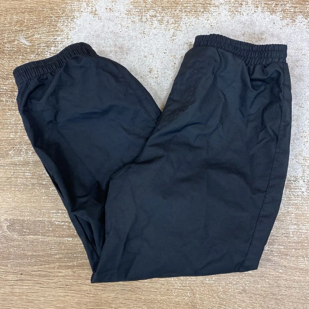 Fleece lined shell pants: Black -children-SM Y