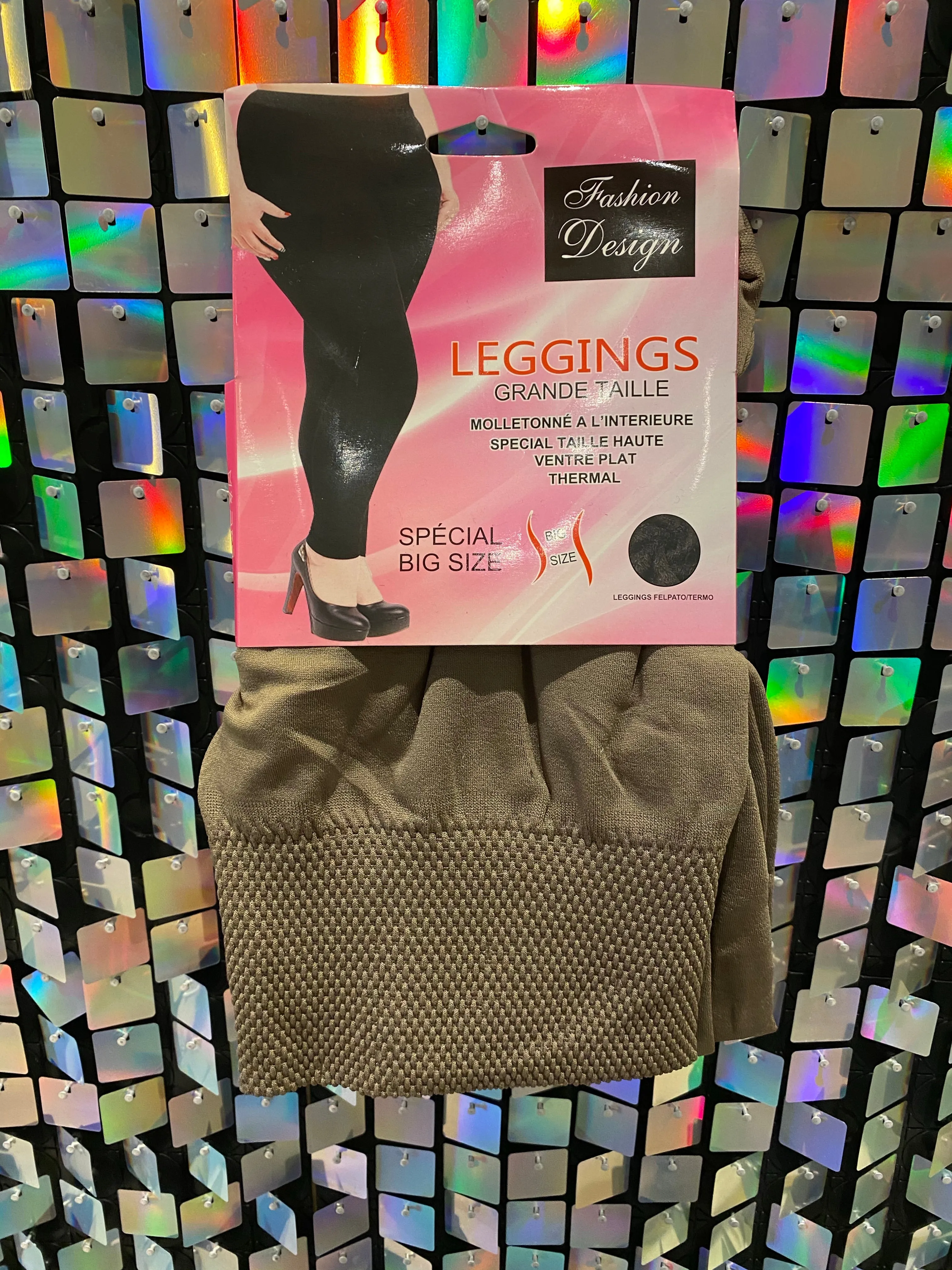 Fleece lined stretch seem less leggings - Curves