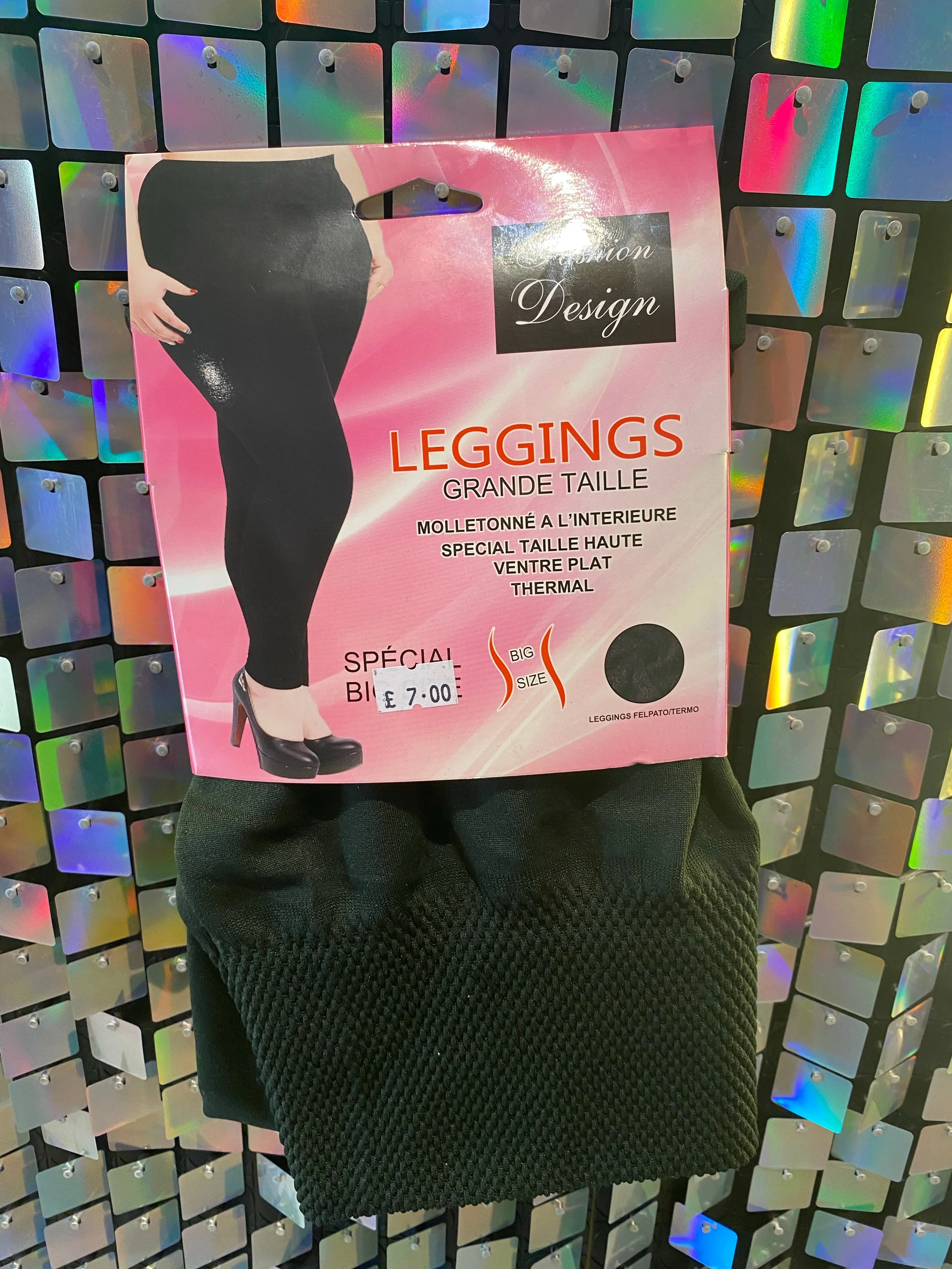 Fleece lined stretch seem less leggings - Curves