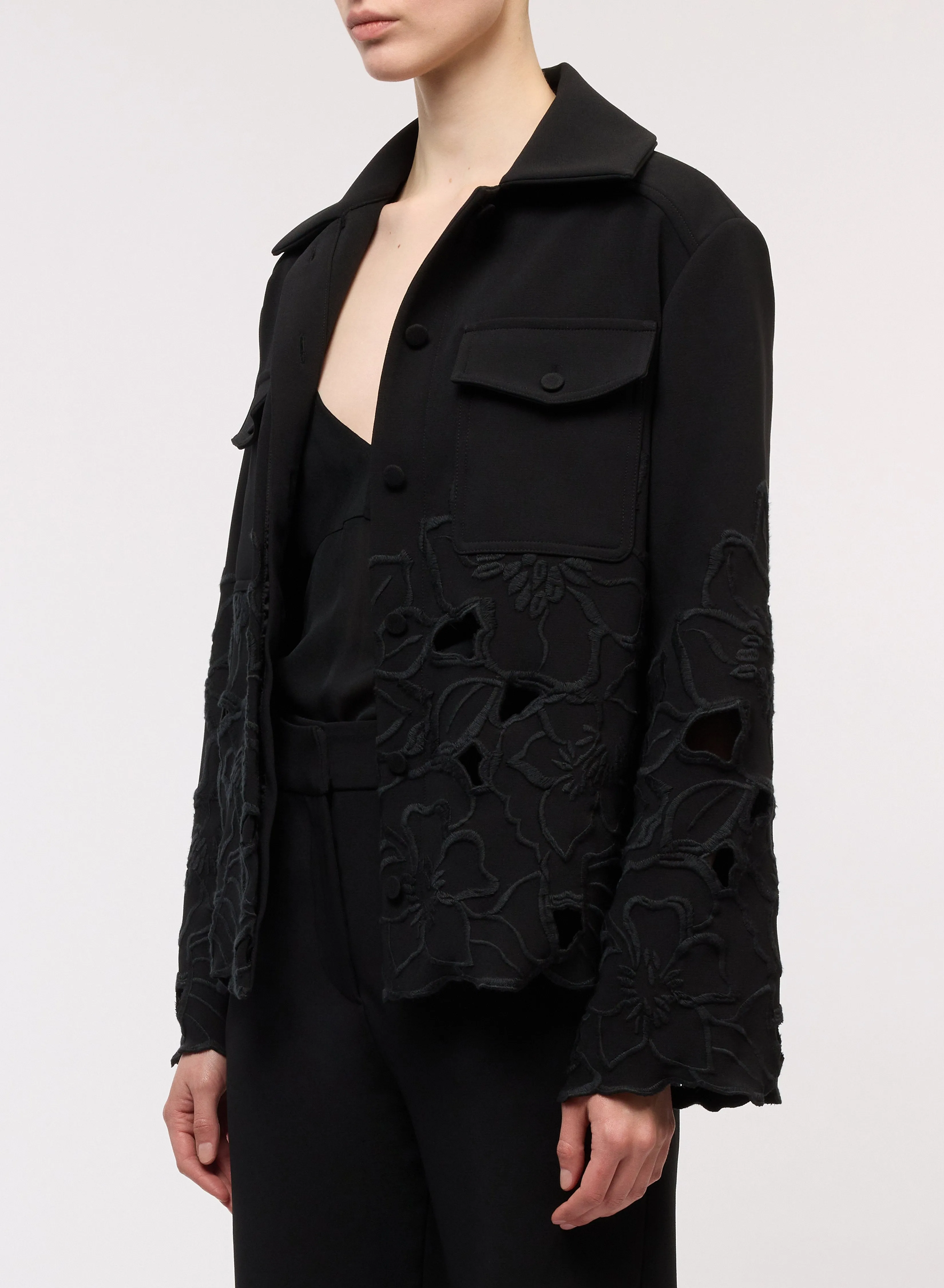 Flower Cut-Out Jacket