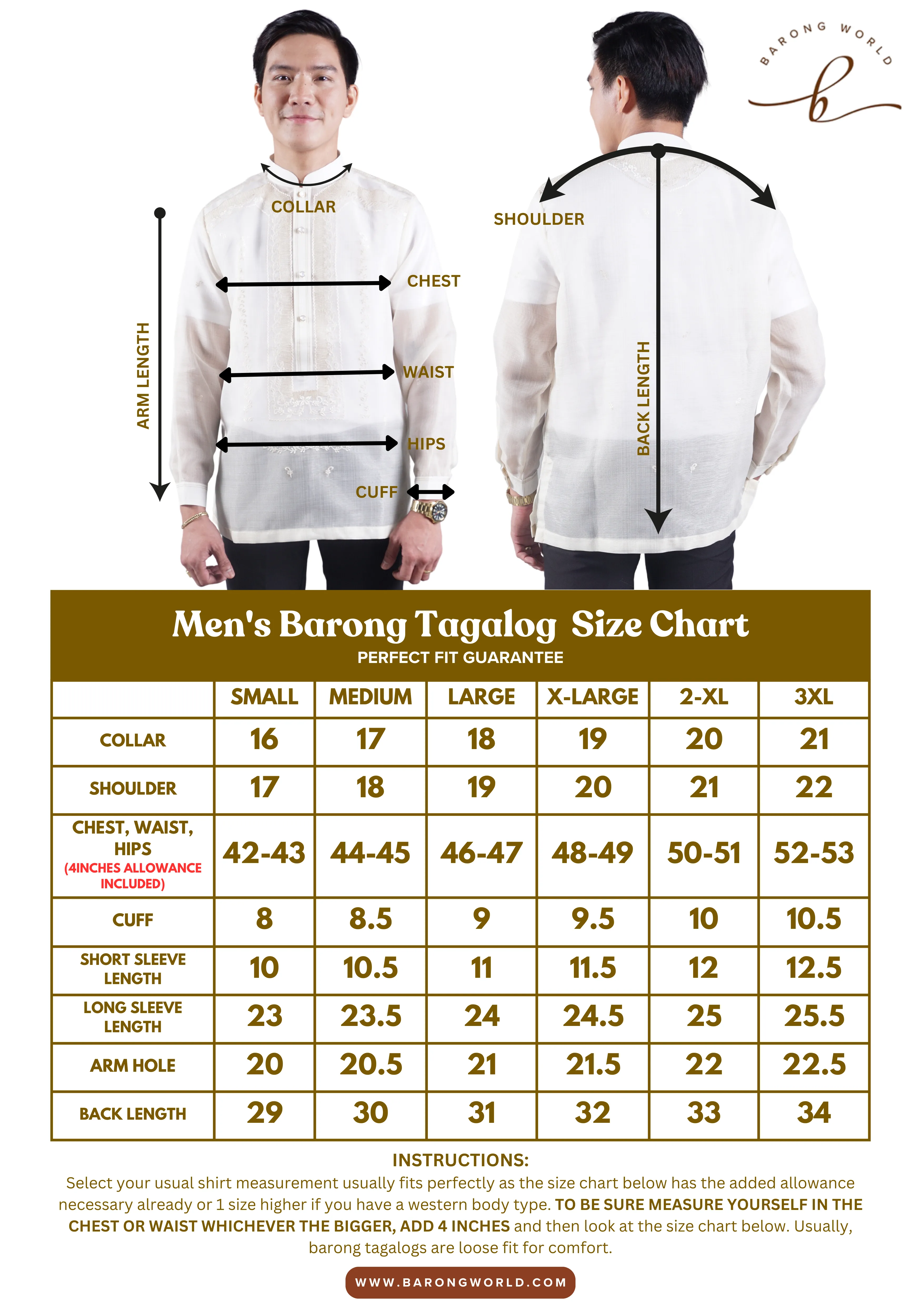 Groom & Groomsmen Barong Tagalog Package JCS315