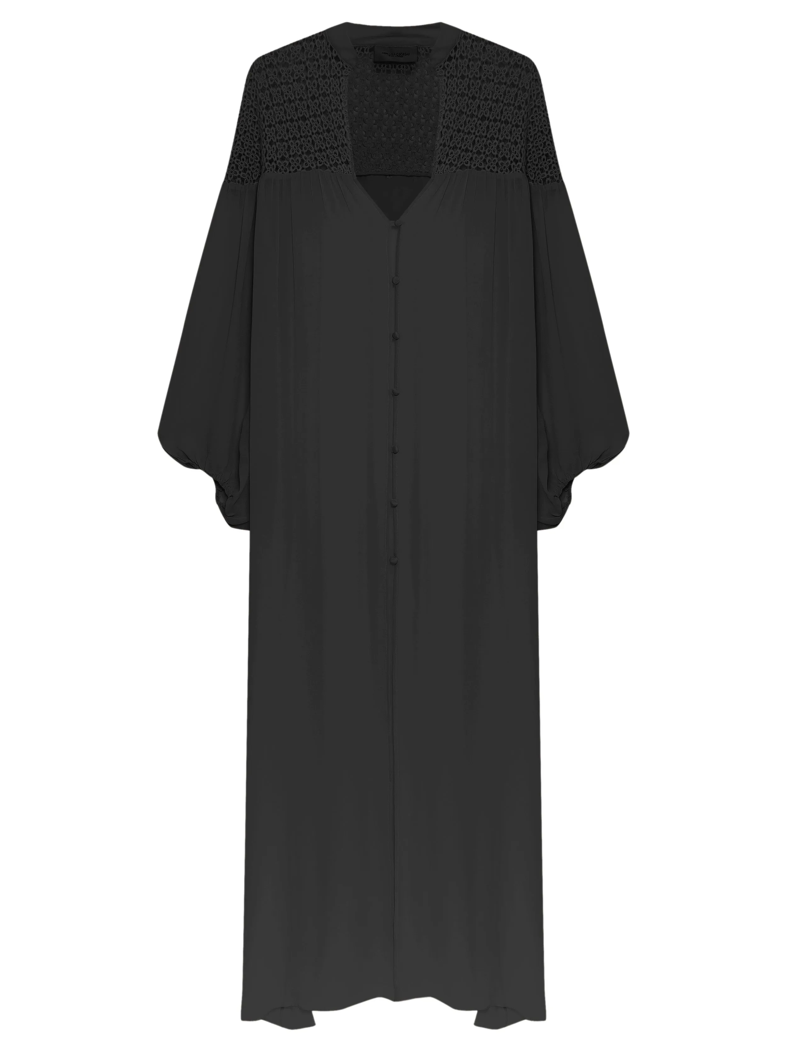 Guipure Detail Long Robe