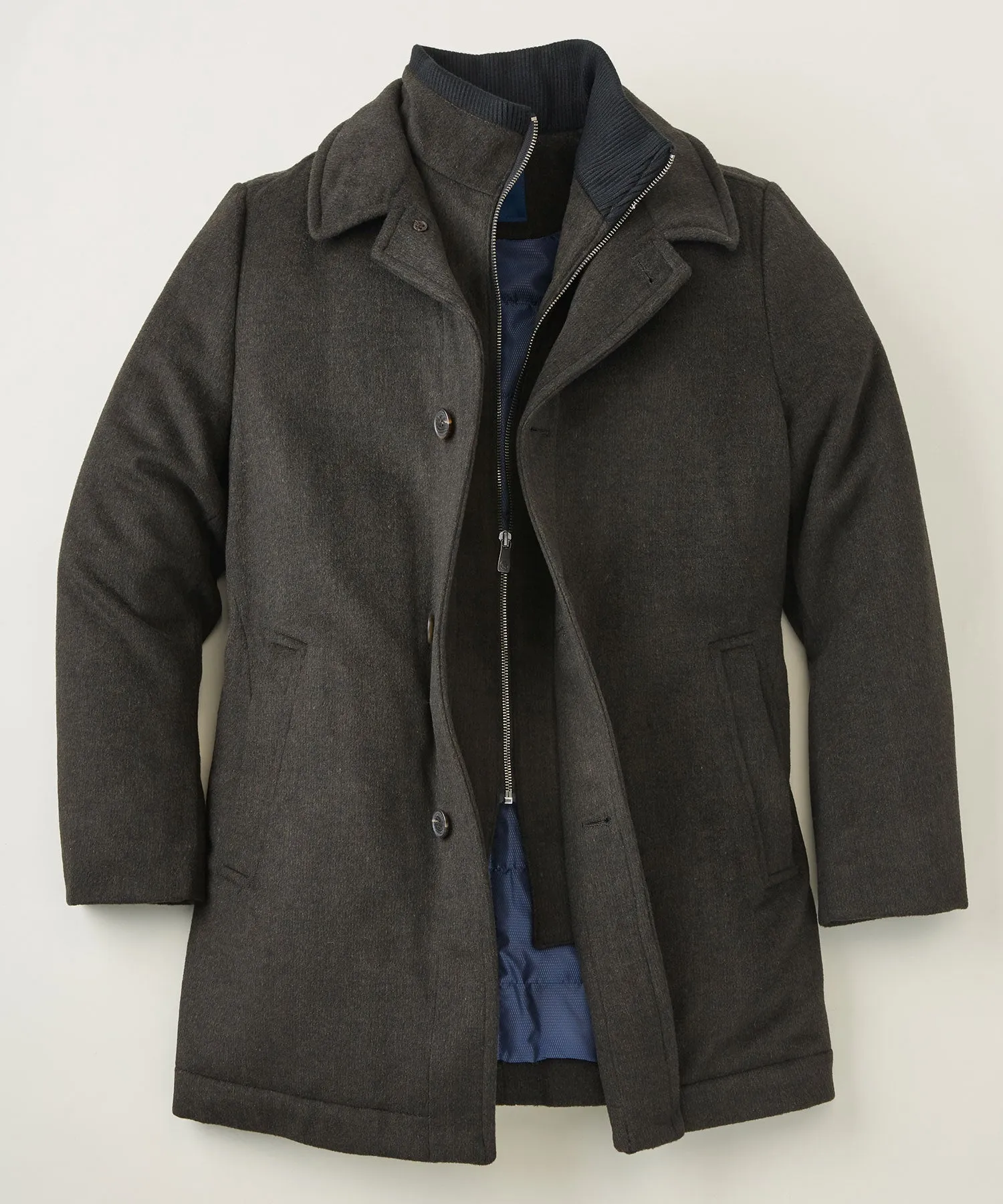 Hart Schaffner Marx Macbeth Wool Blend Car Coat with Bib