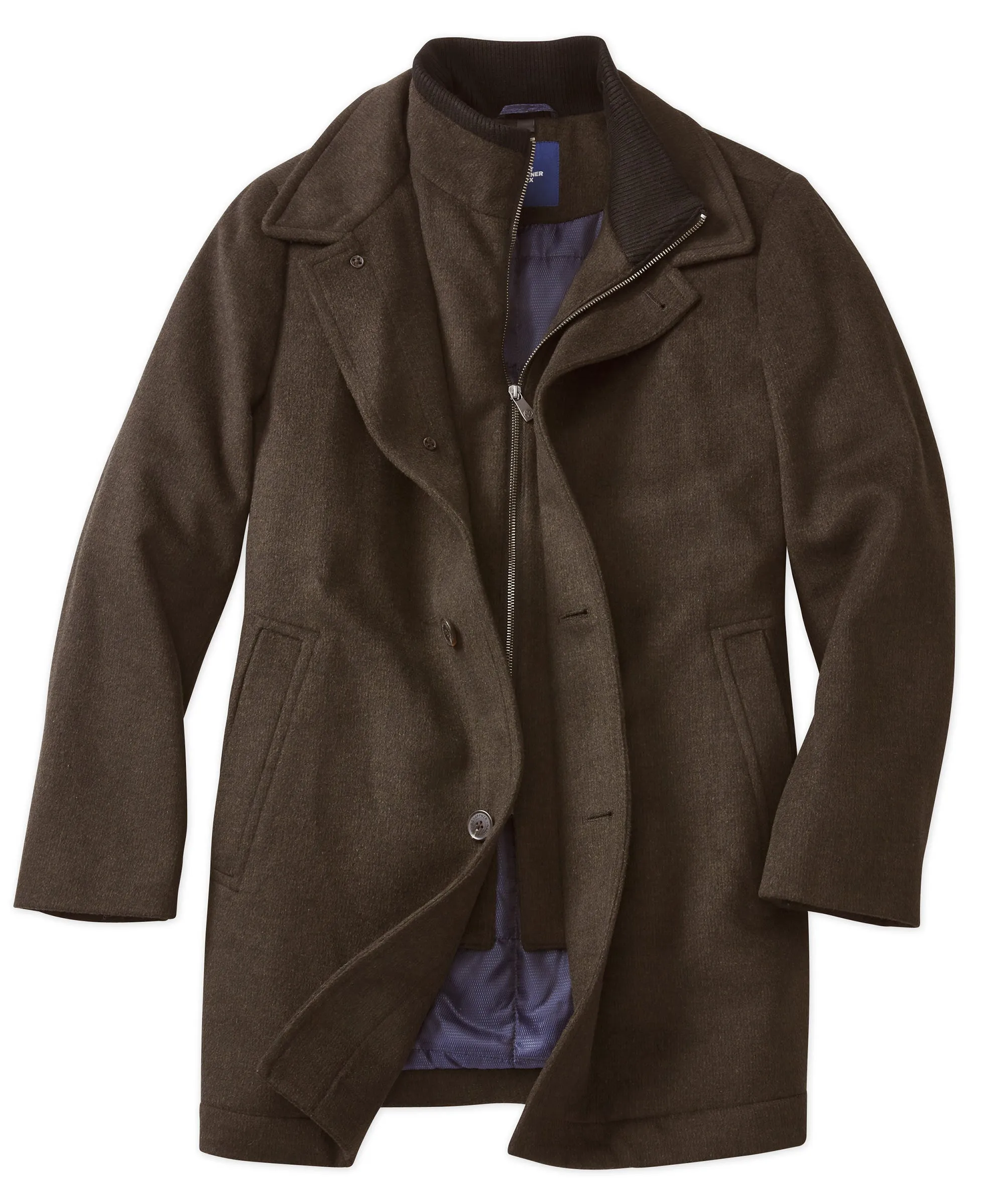 Hart Schaffner Marx Macbeth Wool Blend Car Coat with Bib